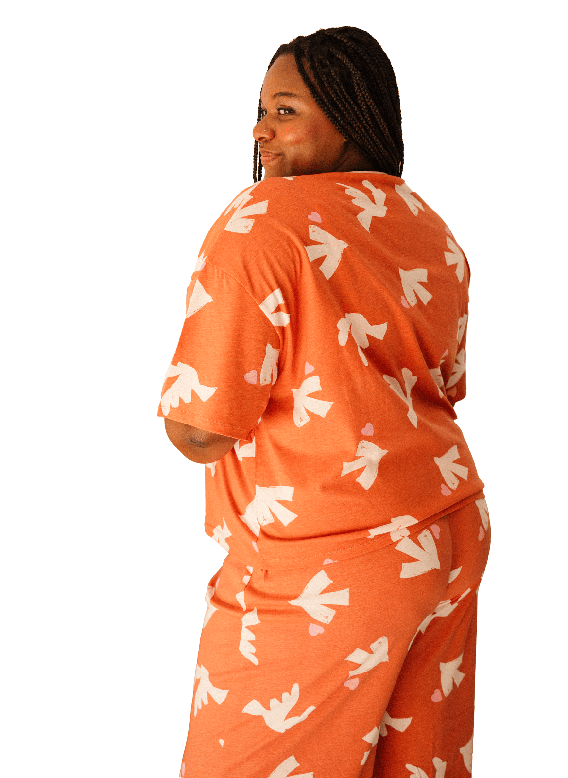 Ensemble de pyjama long ample imprimé WE ARE JOLIES Rose
