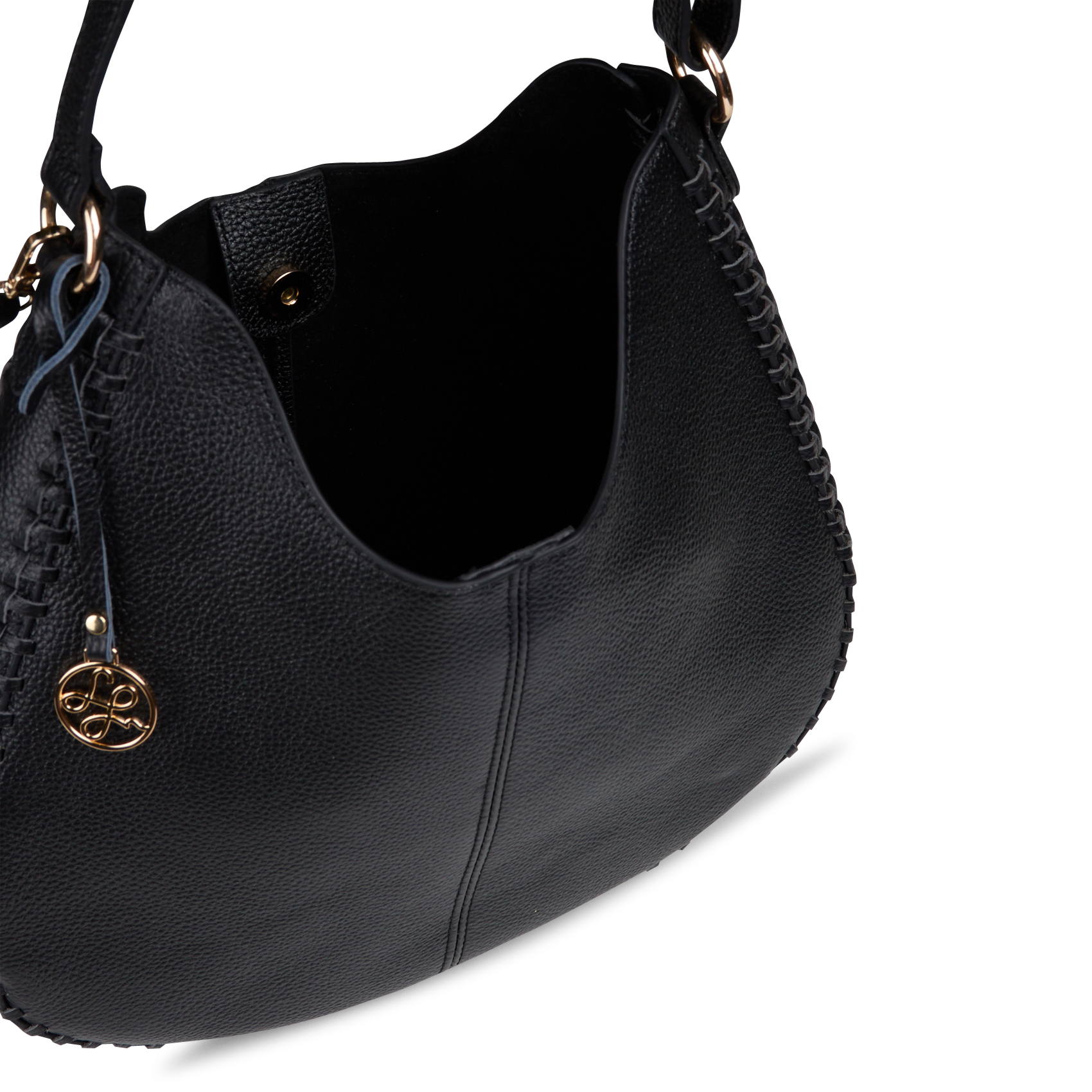 Sac porté épaule en cuir LA FEE MARABOUTEE Noir