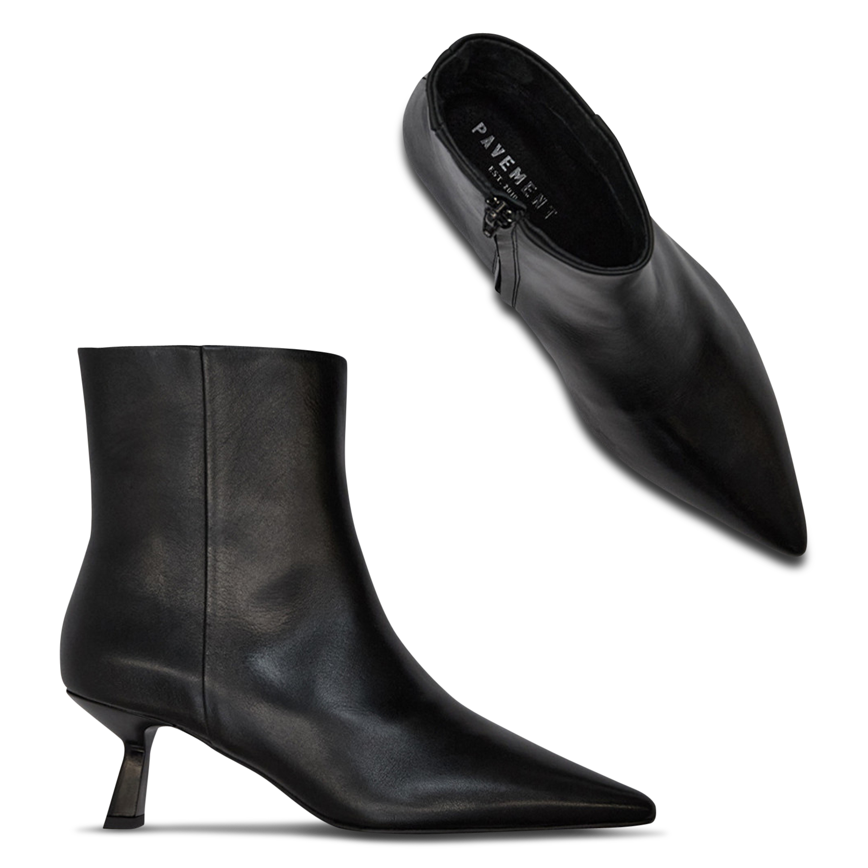 Leather mid-calf boots PAVEMENT Black