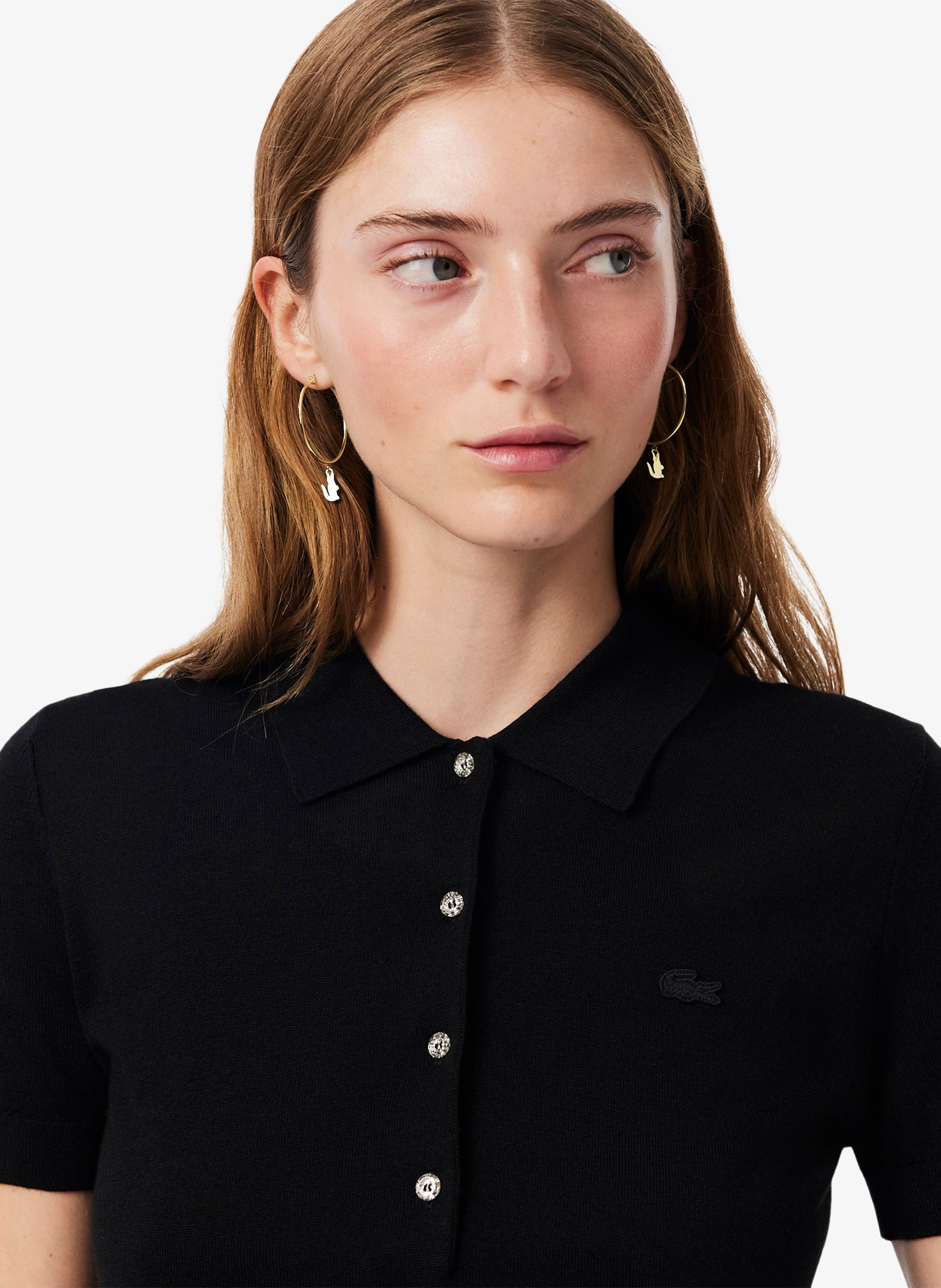 Straight-cut short-sleeved polo shirt LACOSTE Black