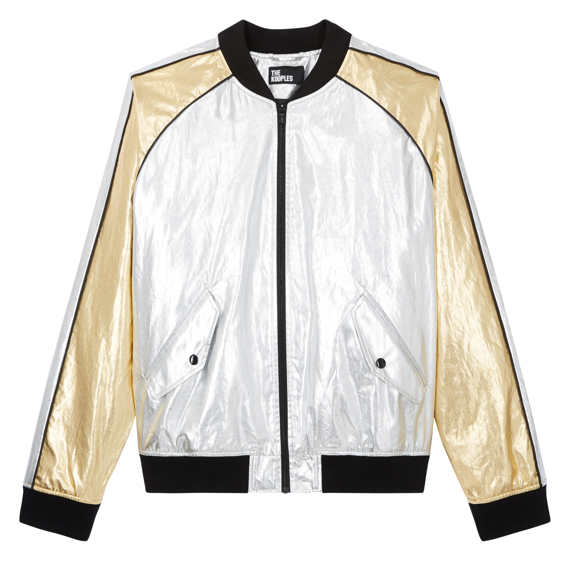 Katoenen jack met opstaande kraag THE KOOPLES Zilver