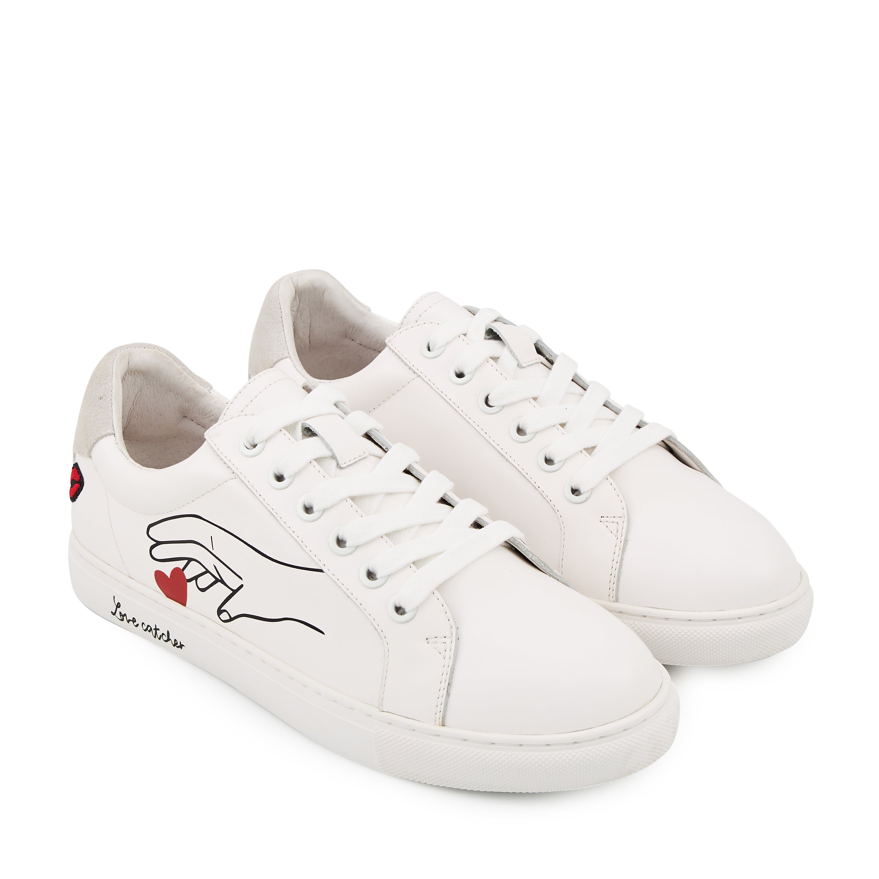 Leather sneakers BONS BAISERS PARIS White