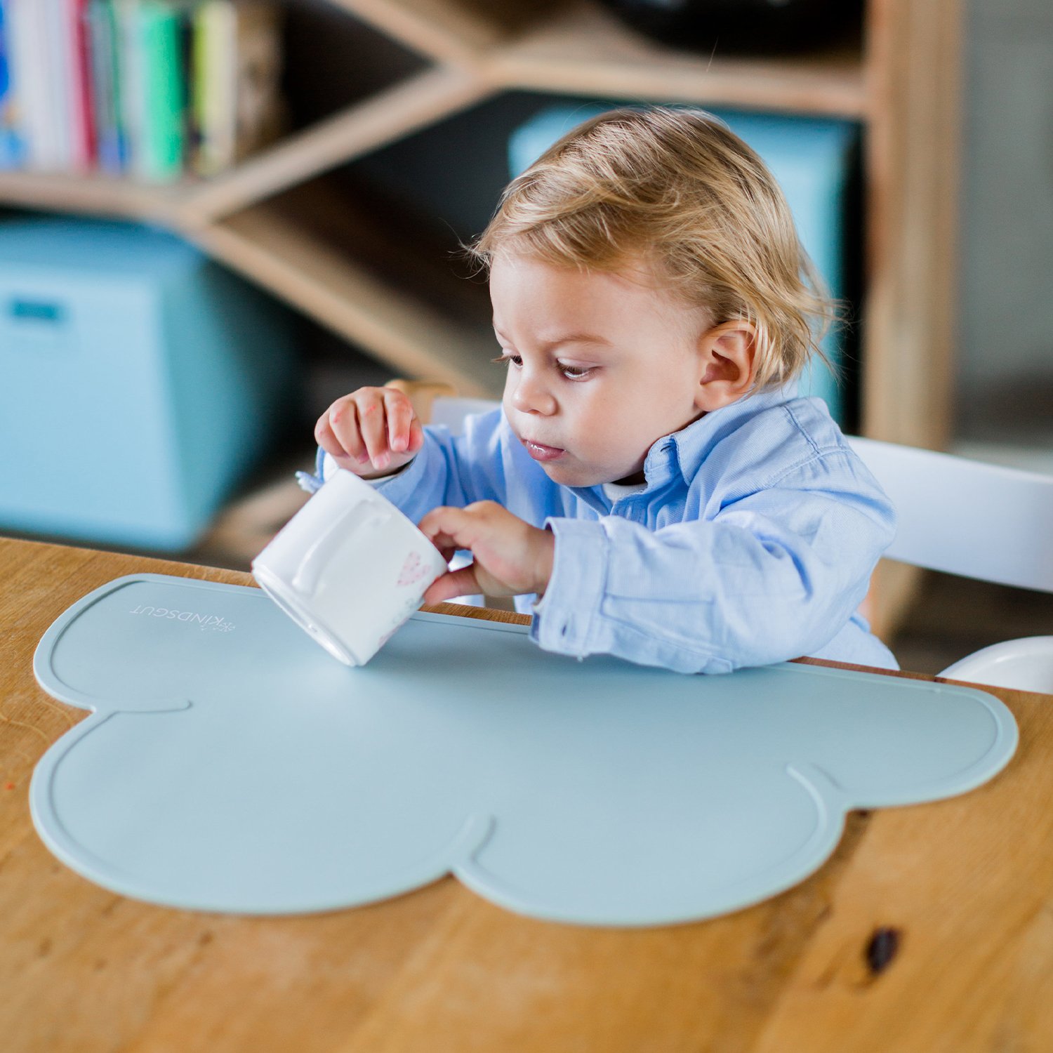 Set de table en forme de nuage en silicone KINDSGUT Vert