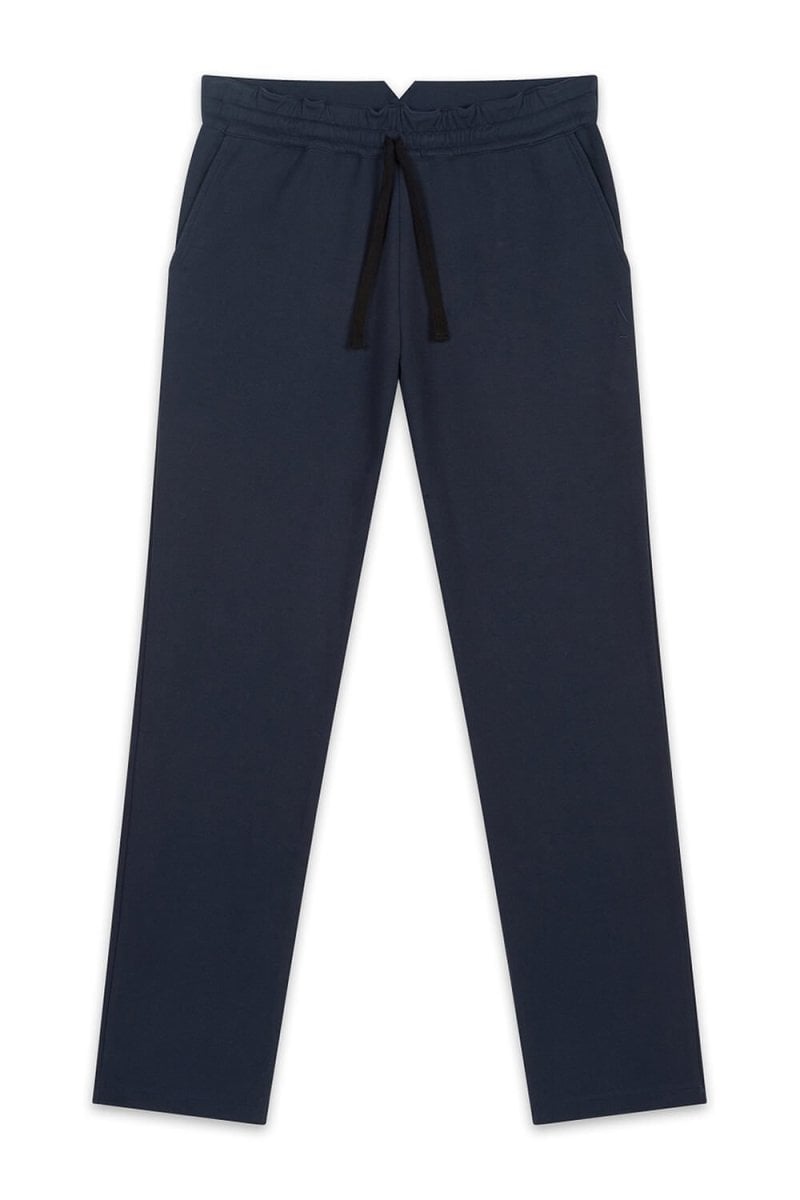 Jogging pants with flat back waistband and elastic front APNEE Blue