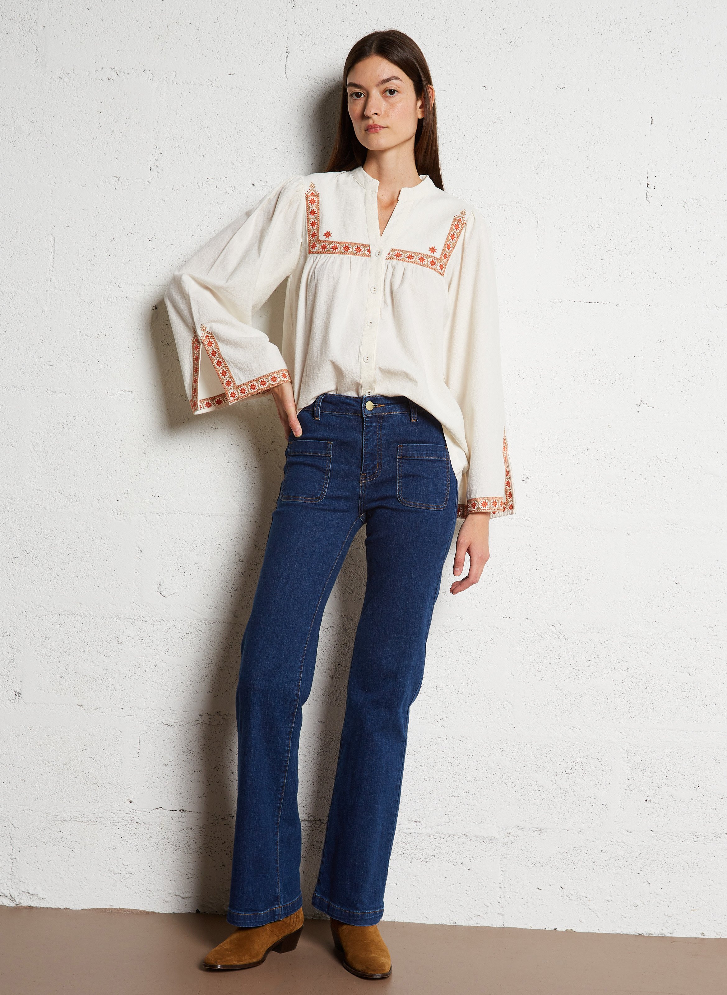 Jean boot-cut en coton mélangé LA PETITE ETOILE Jean brut