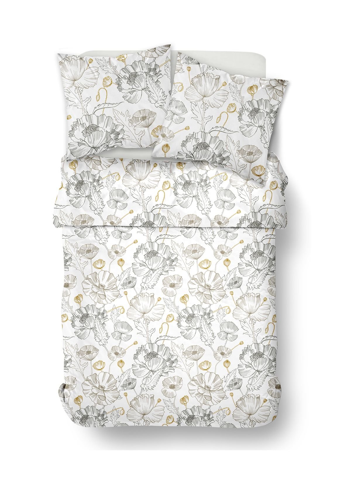 Zippered cotton printed bedding set TODAY LINGE DE MAISON White
