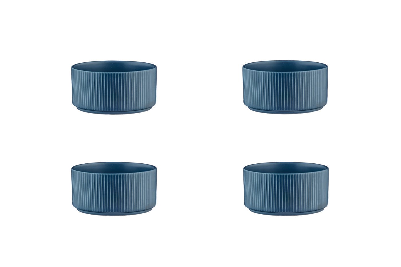 Stoneware bowl - 4 pieces BJORN Blue
