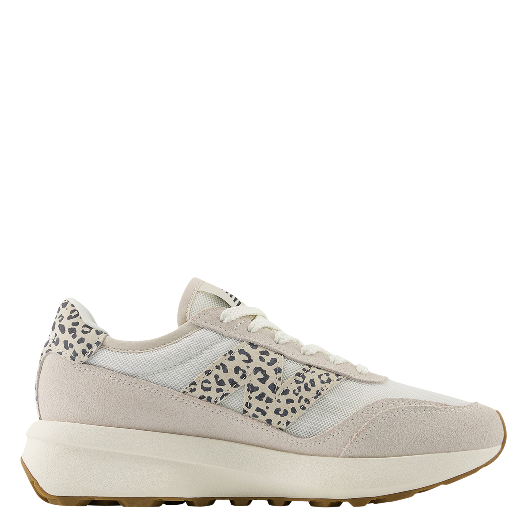 Low-top leather mix sneakers NEW BALANCE White