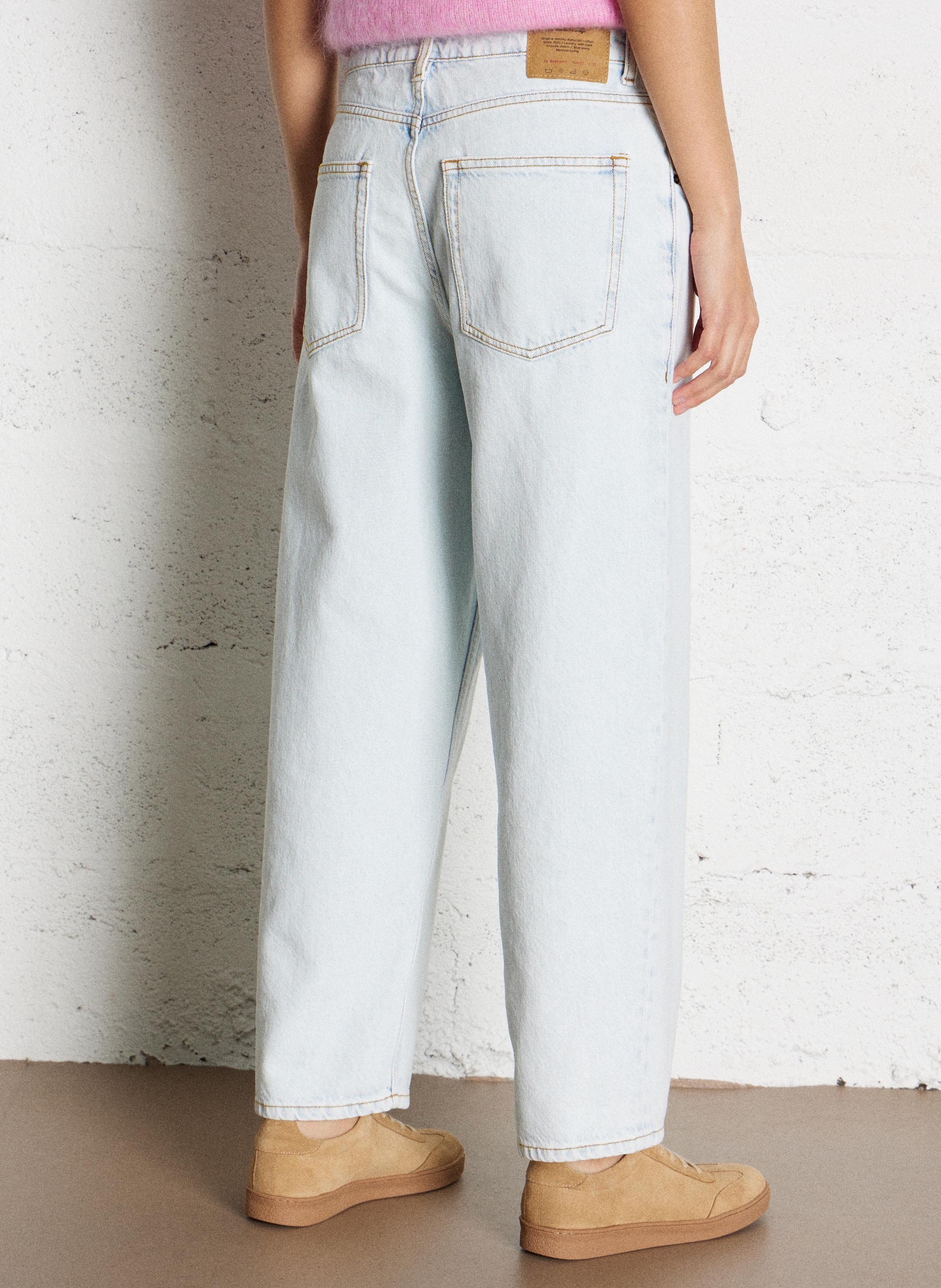 Mom-Jeans aus verwaschenem Denim AMERICAN VINTAGE Blau