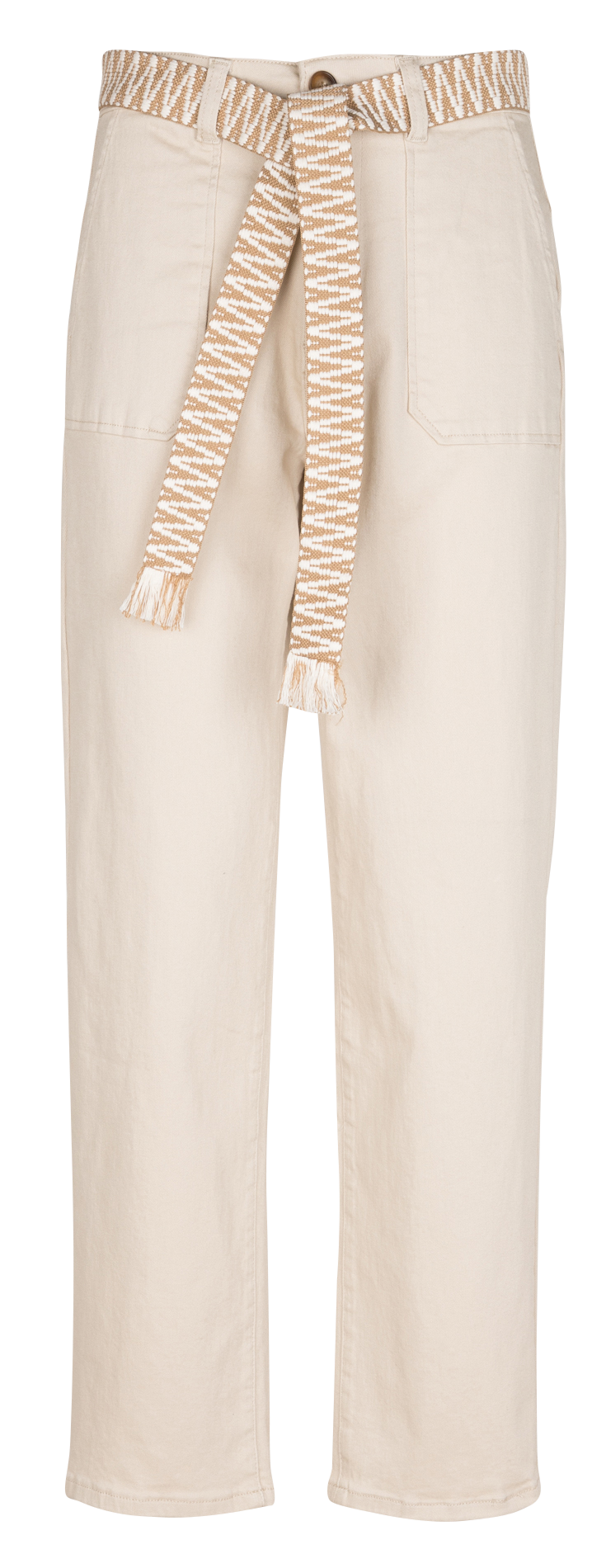 Straight-leg cotton velvet pants LA PETITE ETOILE Beige