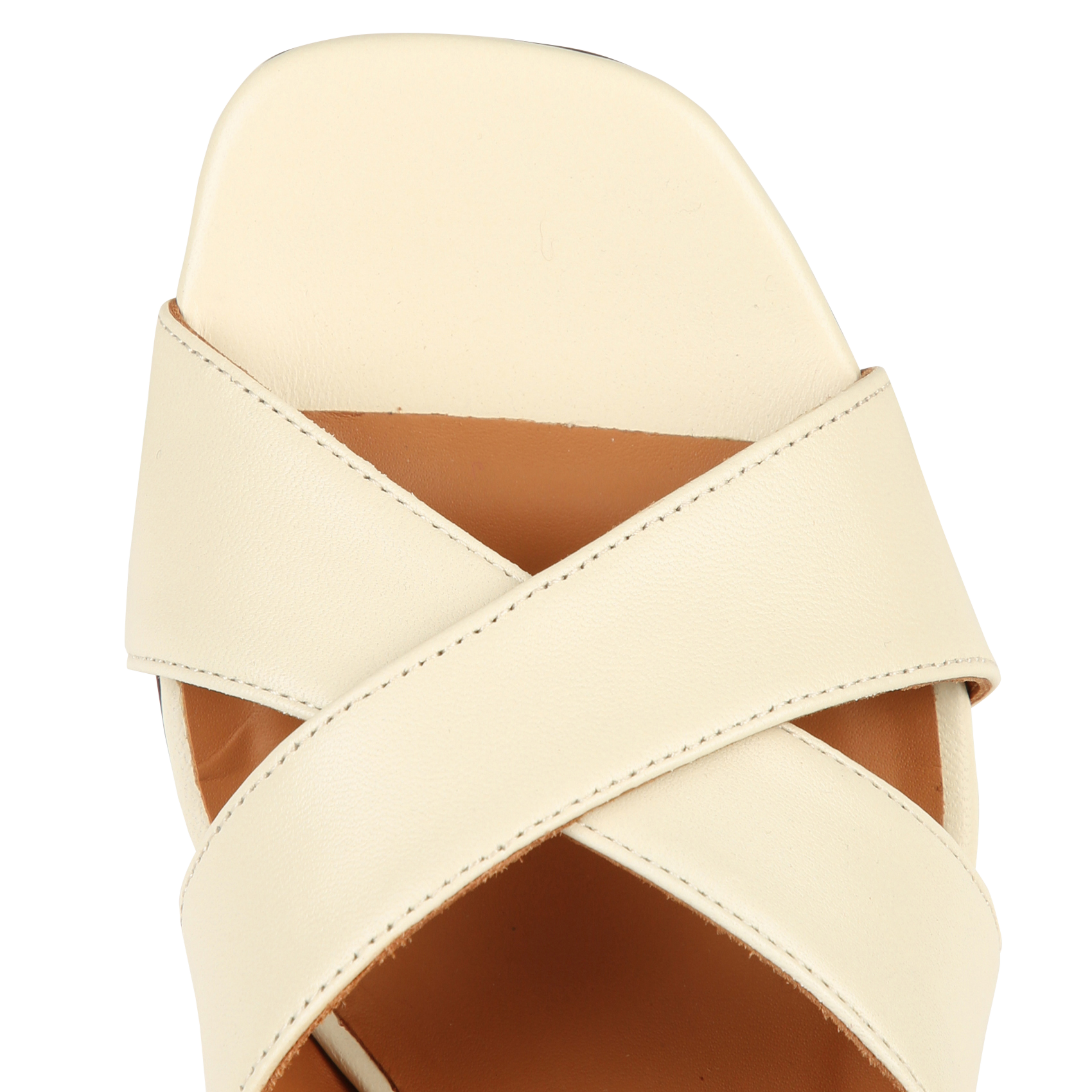 Sandales à talons en cuir RIVECOUR Blanc