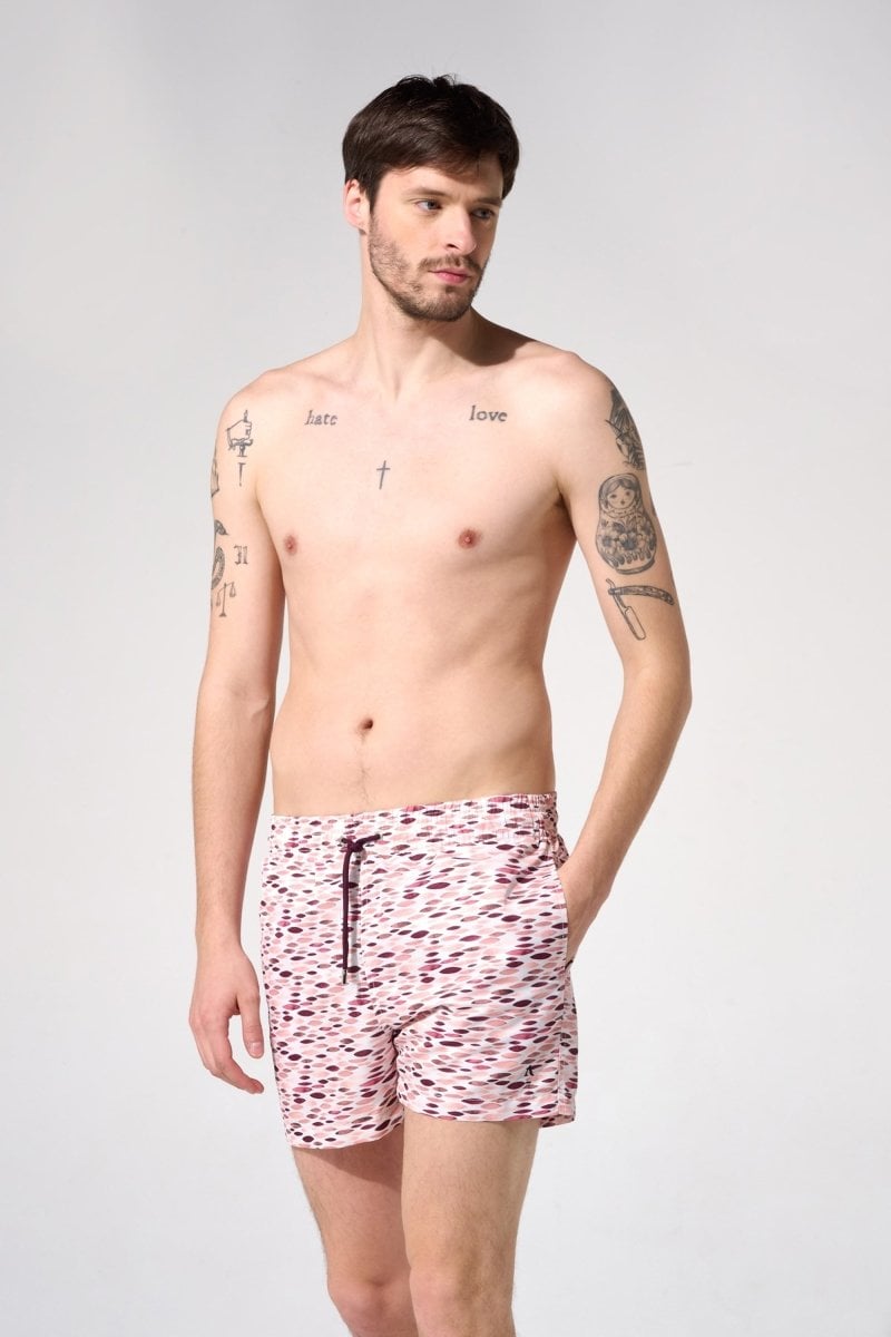 Printed swim shorts with elasticated waistband APNEE Purple