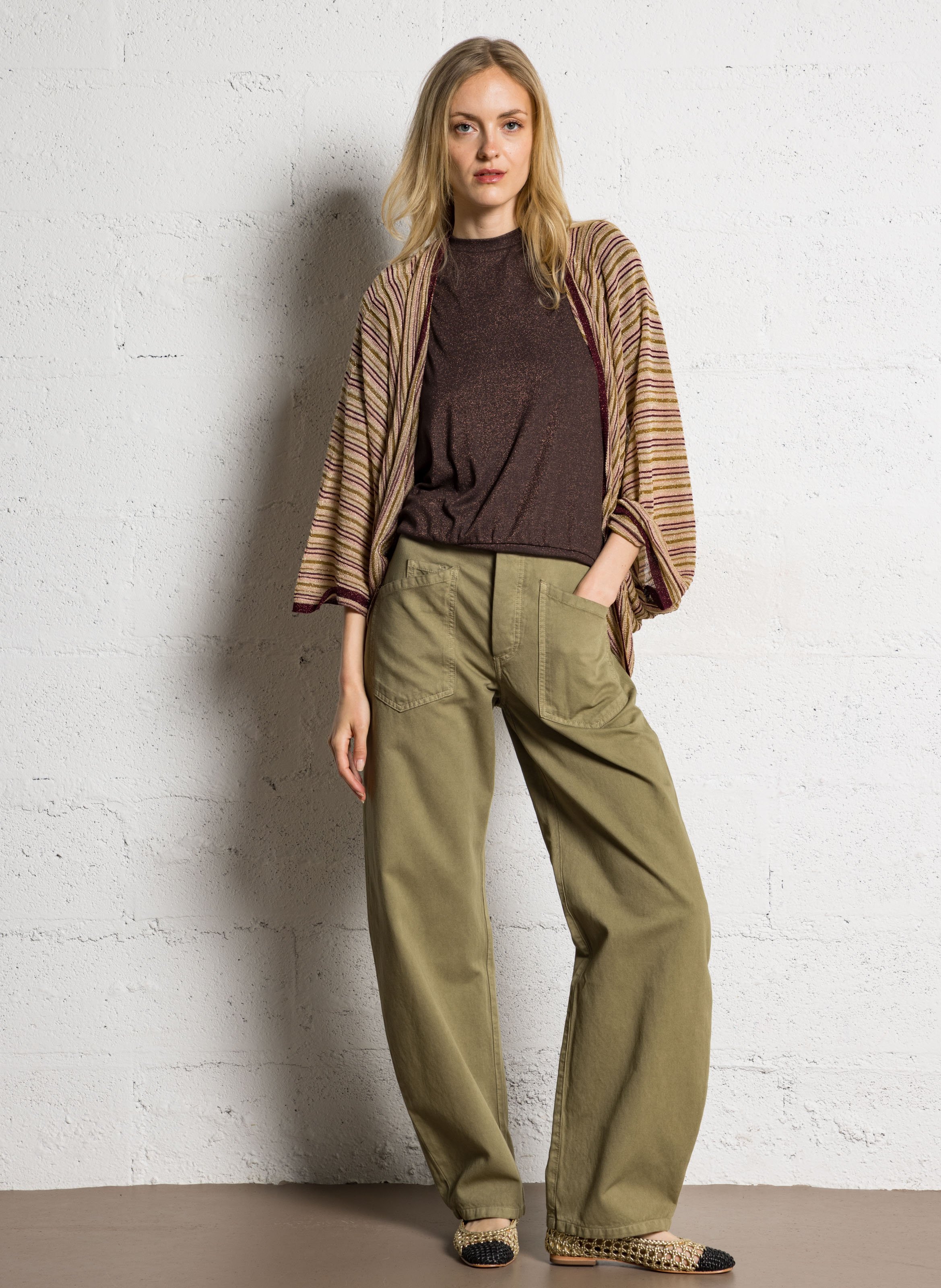 Wide cotton trousers  MARGAUX LONNBERG Green