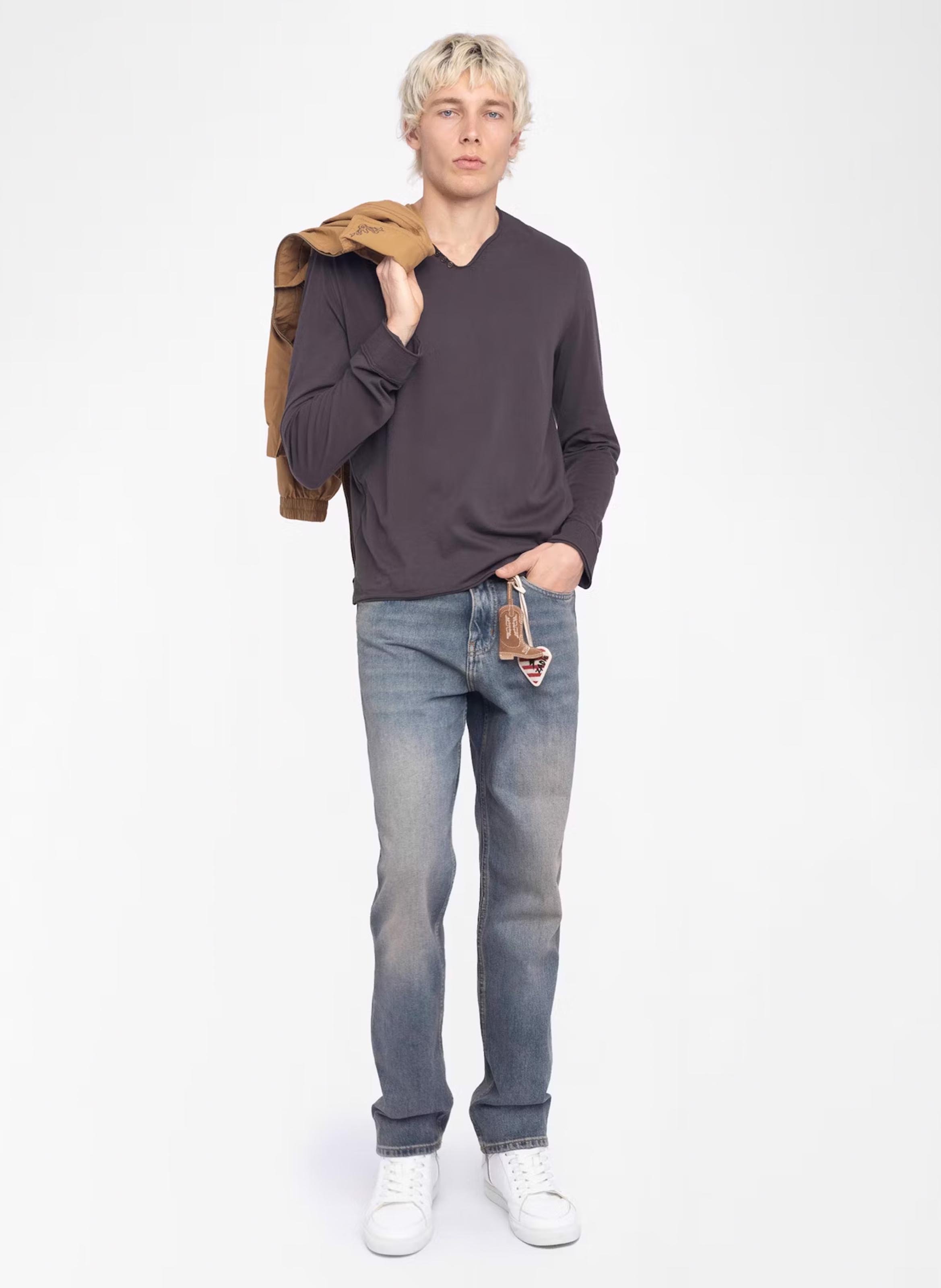 Tee-shirt droit en coton ZADIG&amp;VOLTAIRE Marron