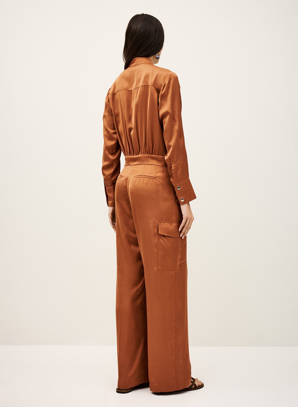 Combinaison droite satinée BA&SH Rose