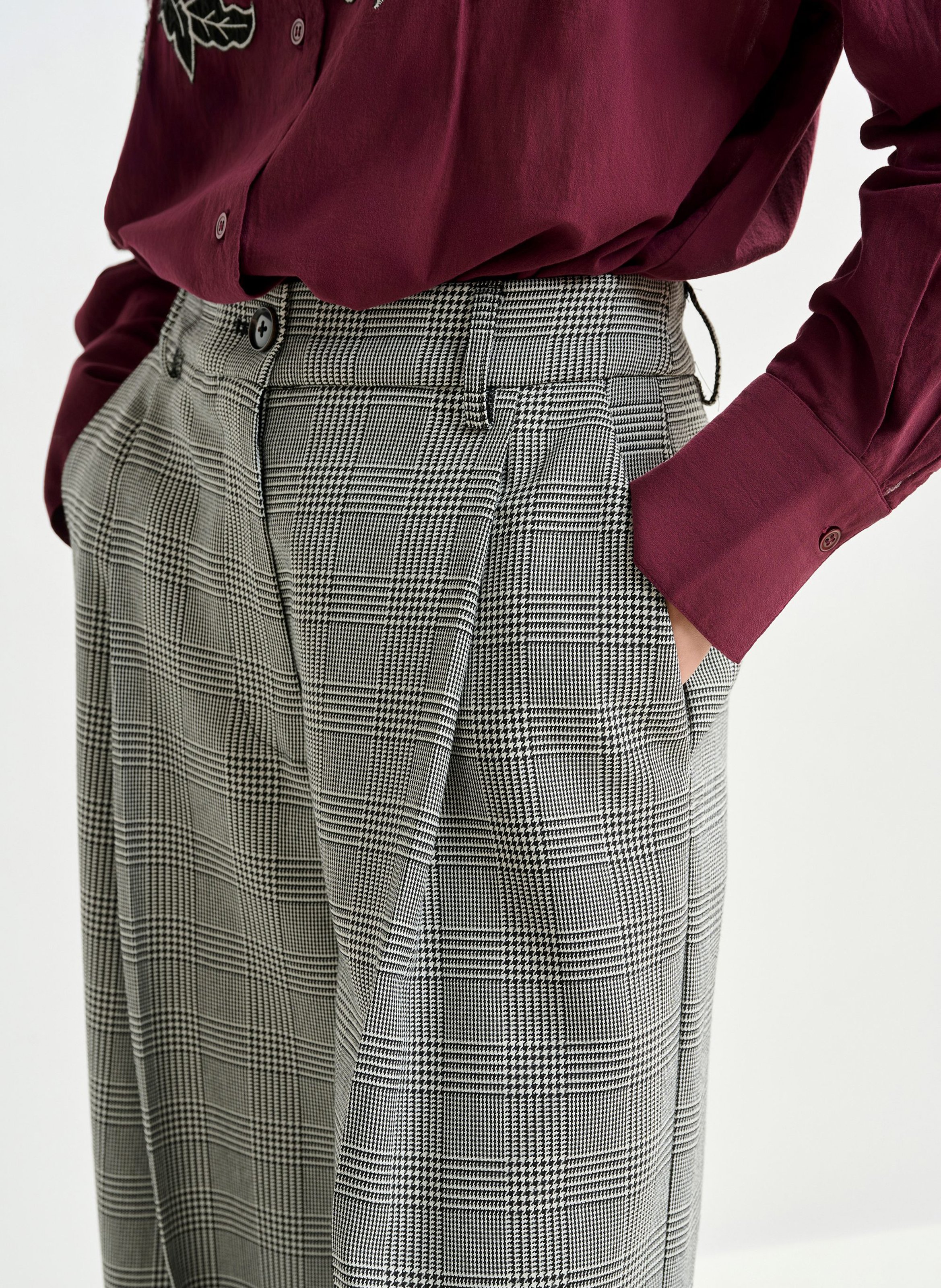 Pantalon large rayé ESSENTIEL ANTWERP Gris