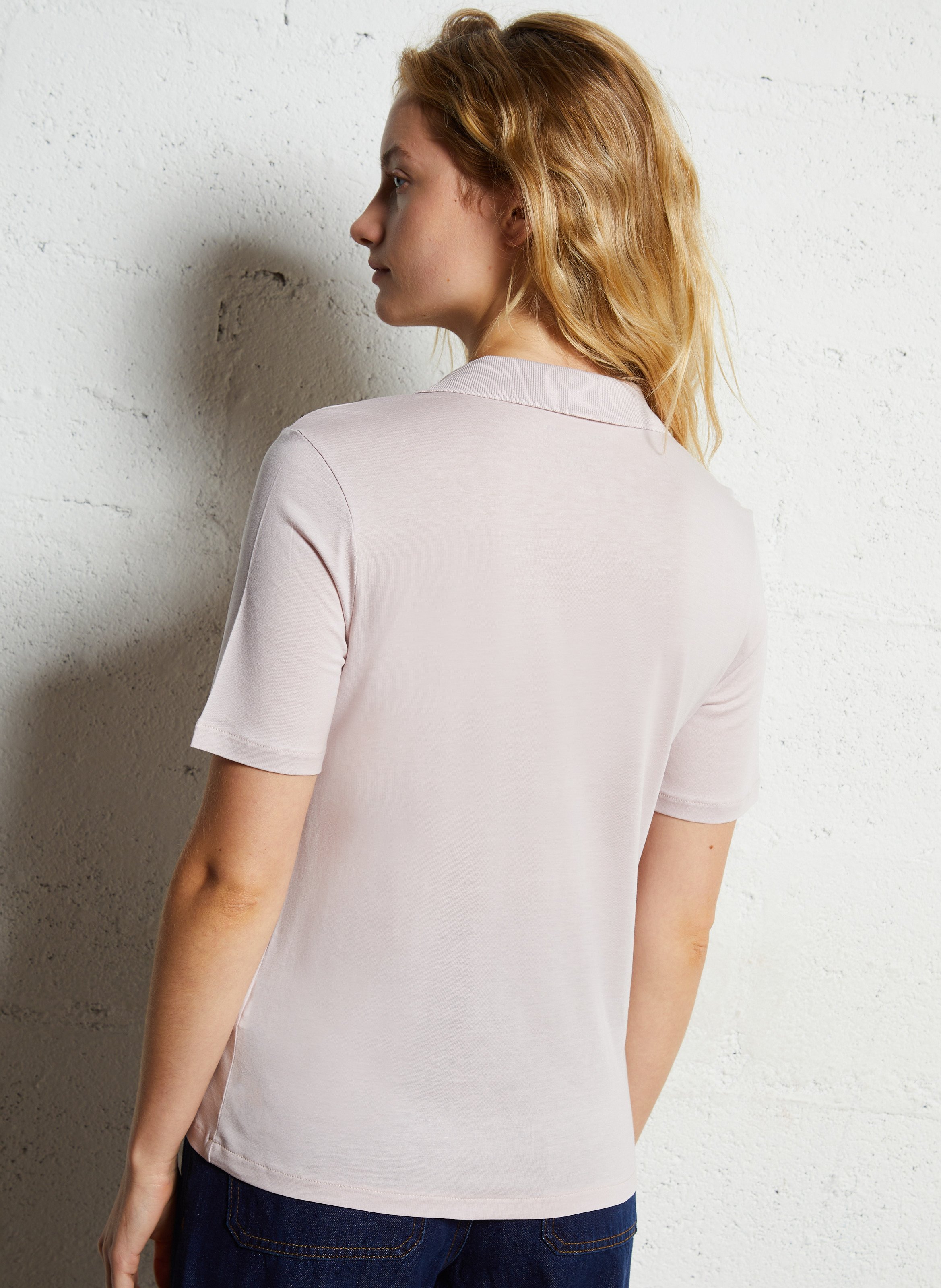 T-shirt ample lin MAJESTIC FILATURES Rose