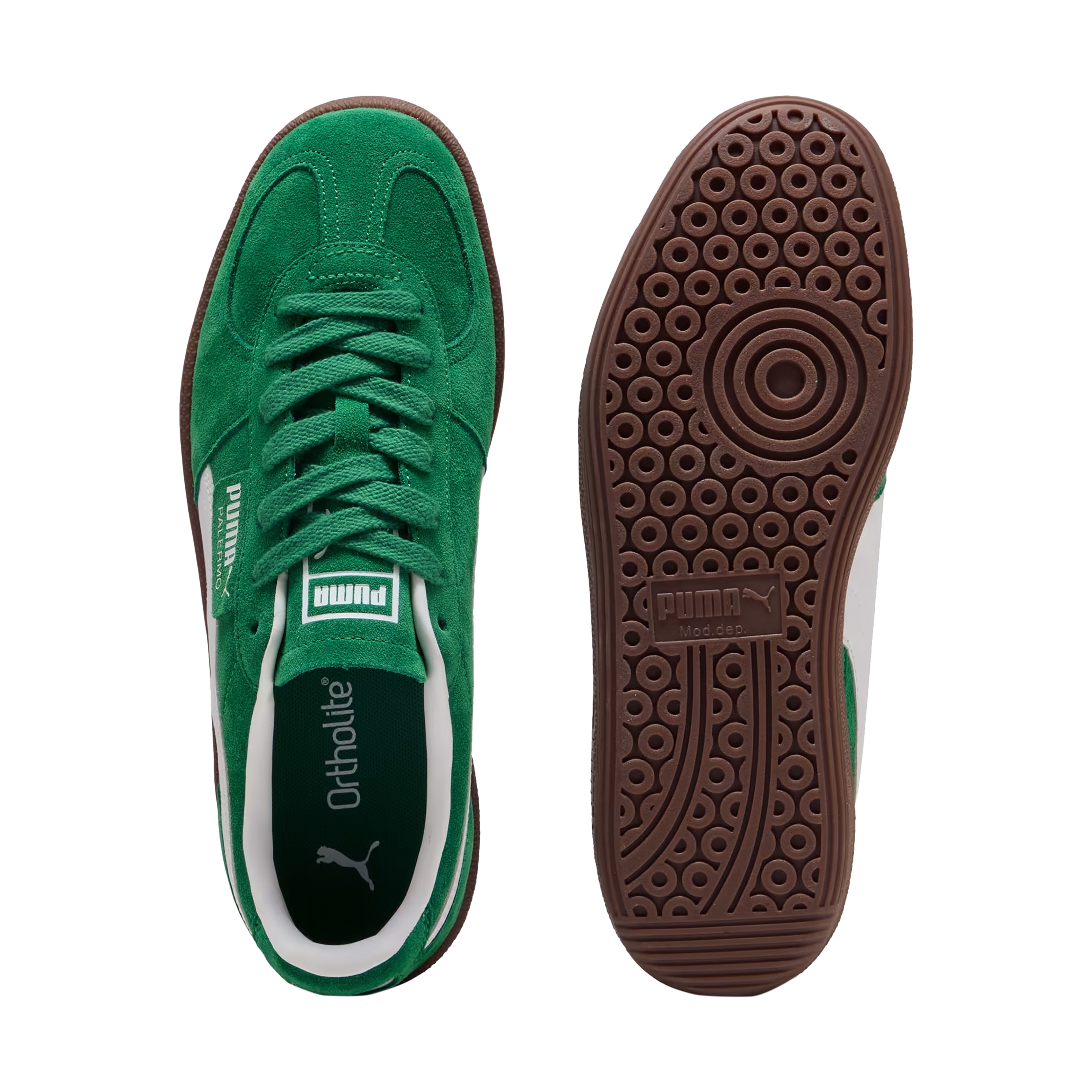 Low leather sneaker Palermo PUMA Green