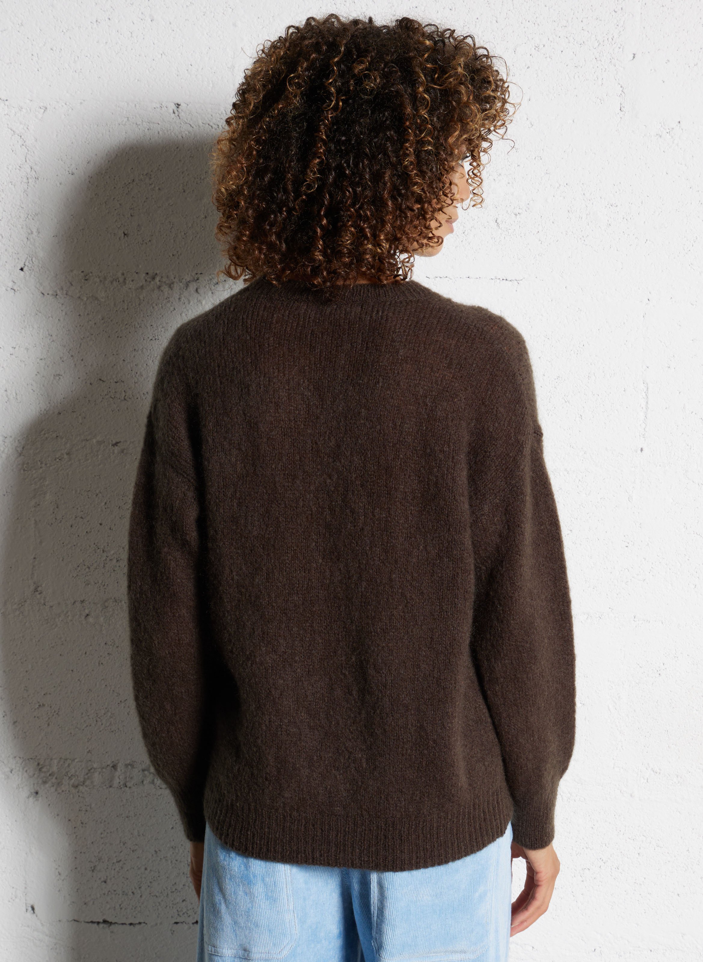 Pull col rond POMANDERE Kaki