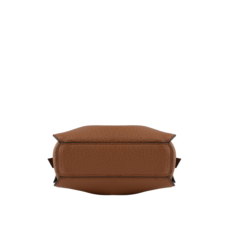 Shoulder bag - cowhide leather POURCHET Brown
