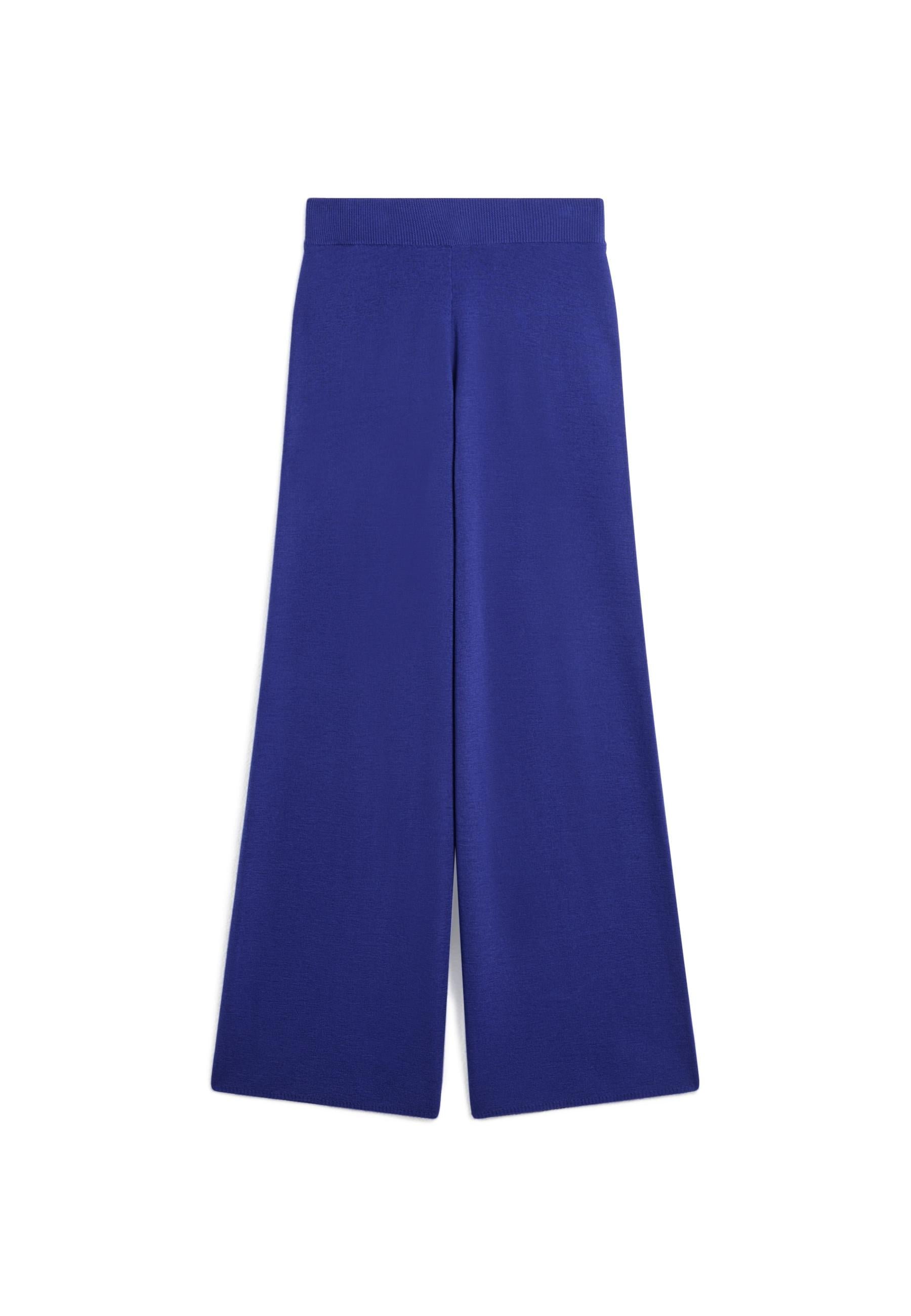 Wide leg merino wool trousers RODIER Blue