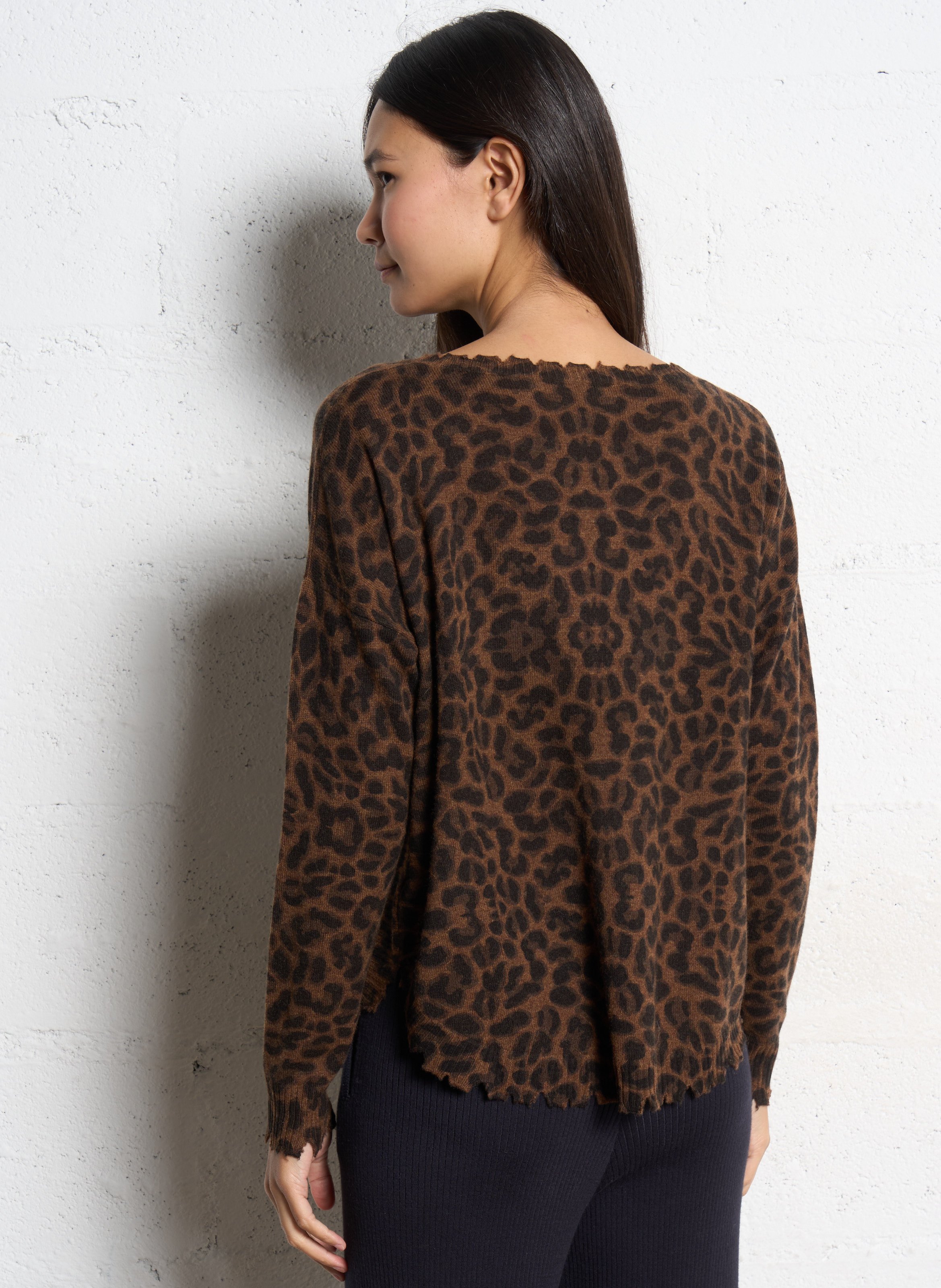 Kasjmieren trui KUJTEN Bruin