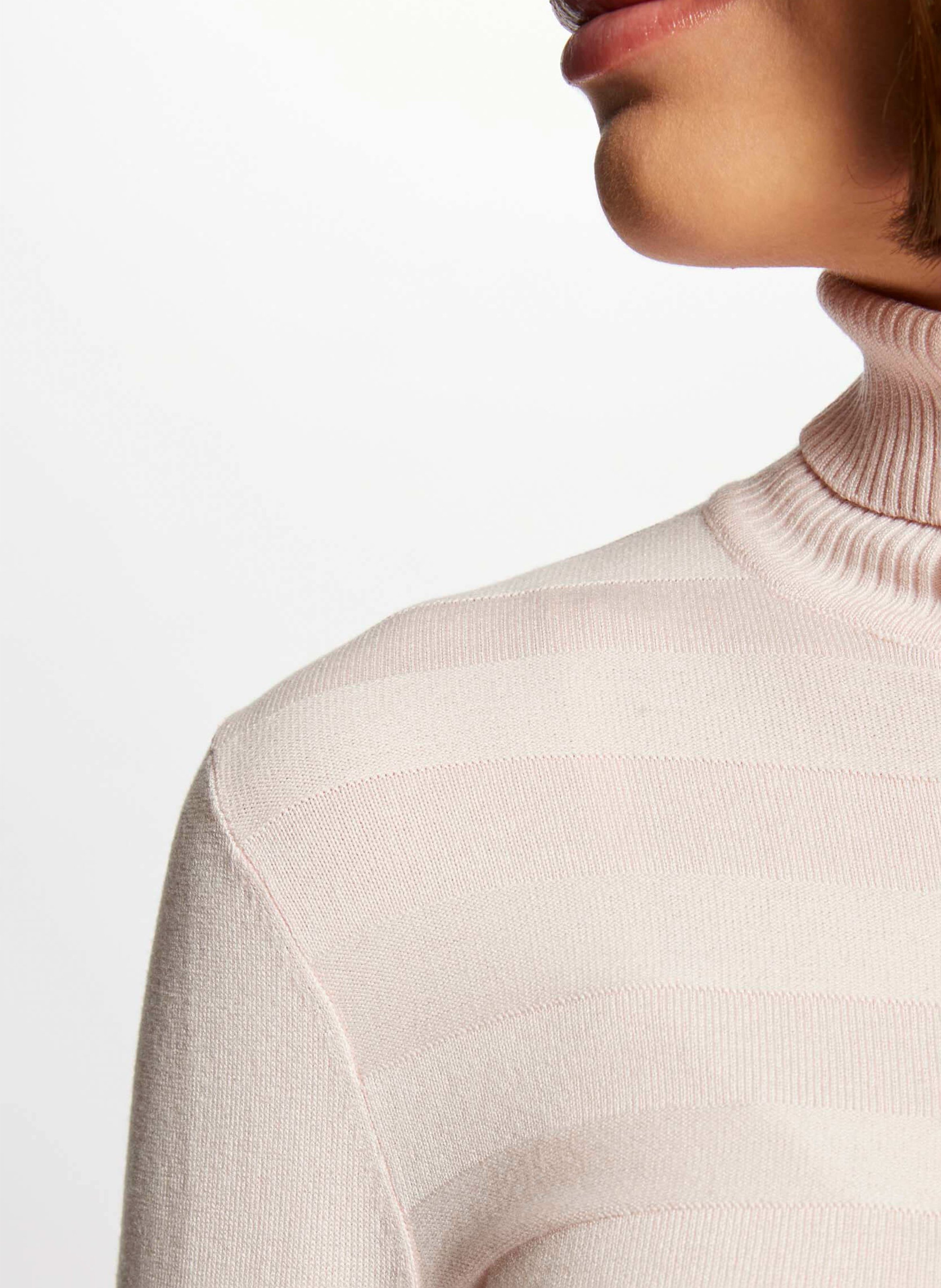 Pull col roulé MORGAN Rose