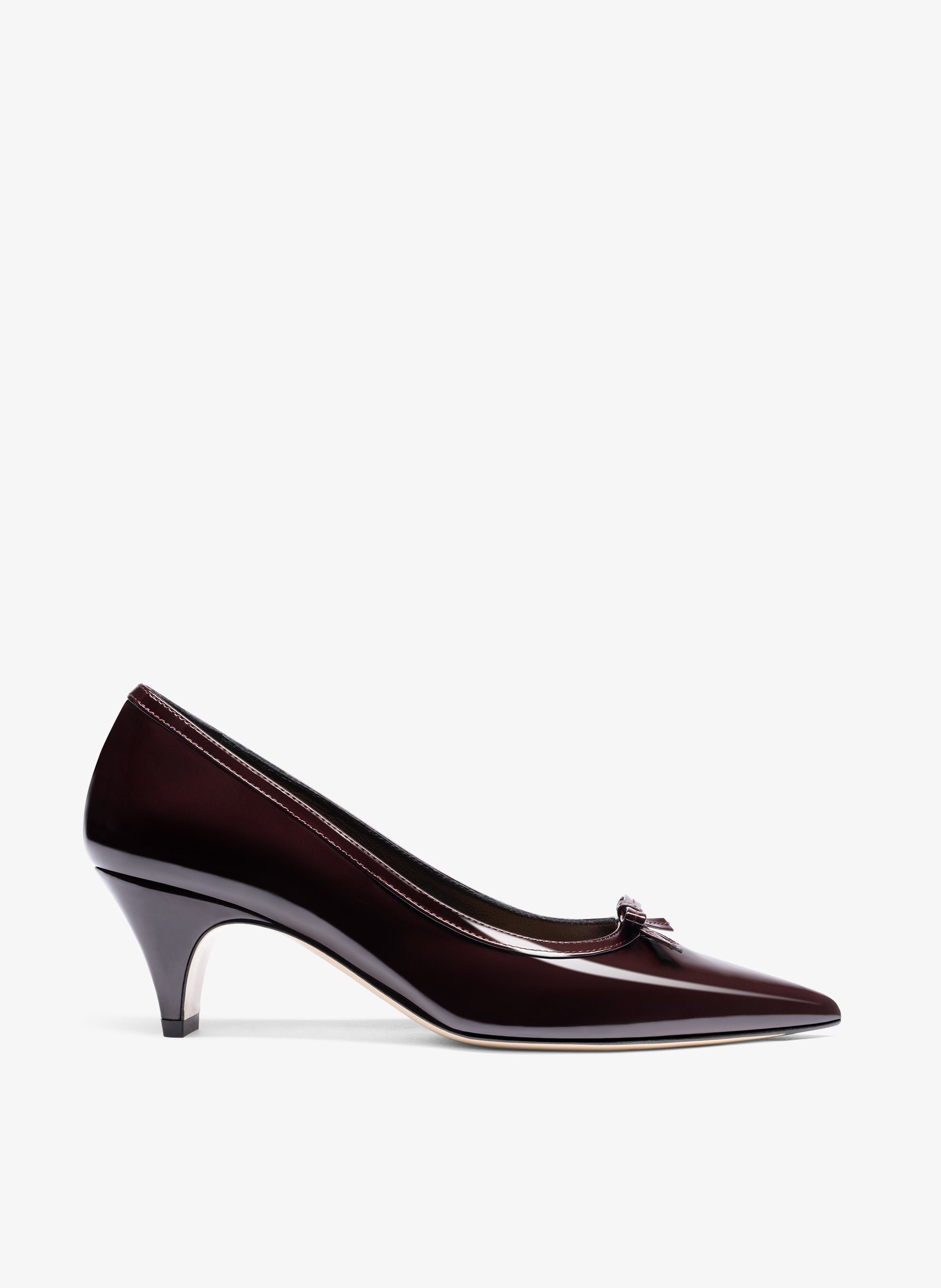 Burgundy patent leather pumps PARALLELE PARIS Red