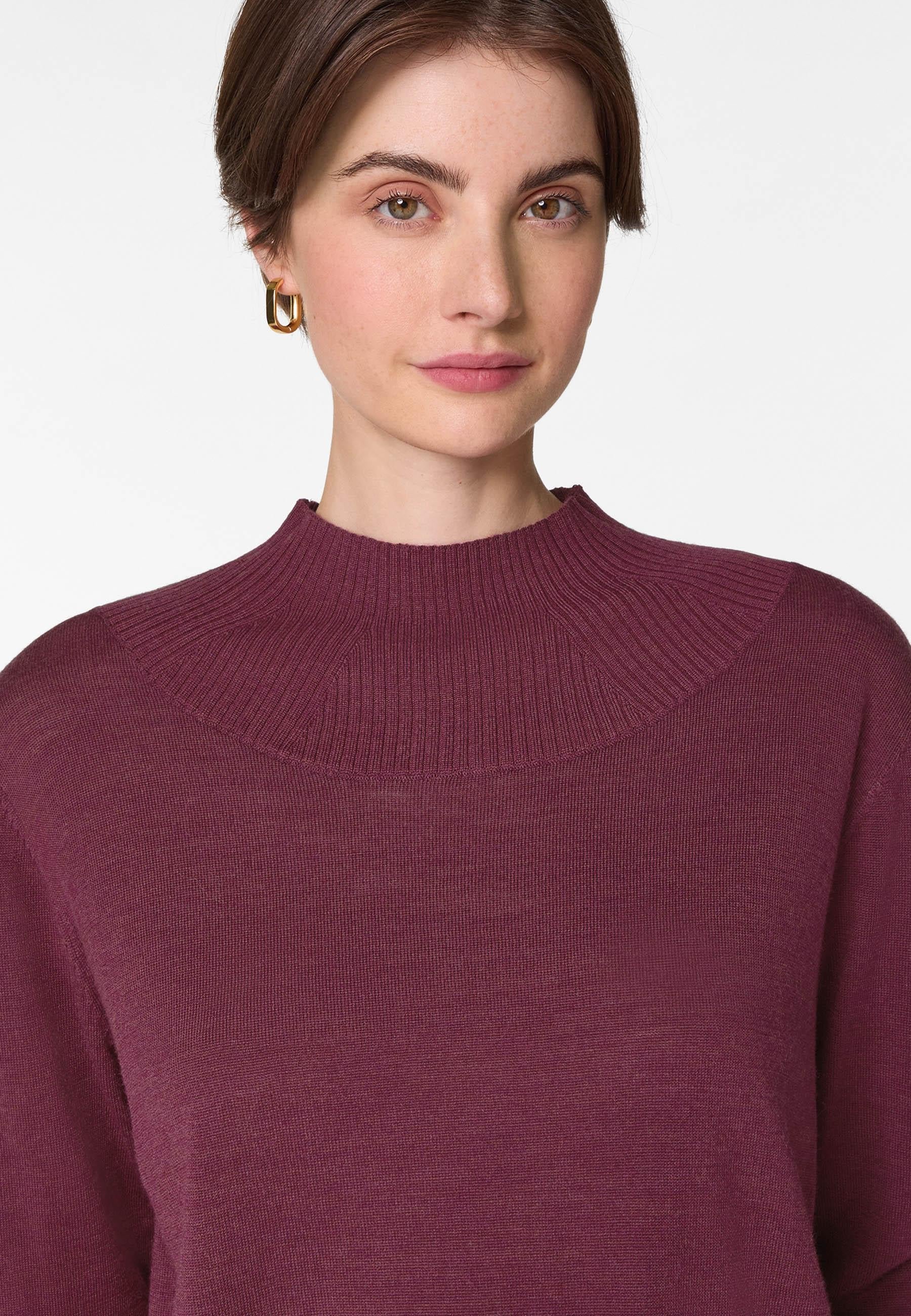 High-neck merino wool sweater RODIER Purple