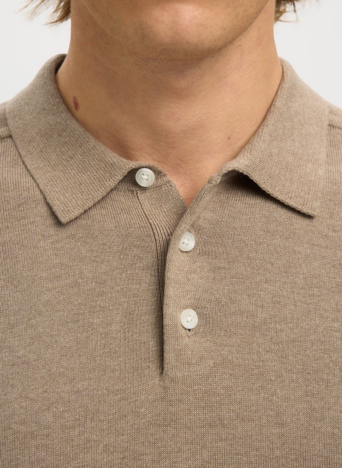 Regular-fit polo shirt SELECTED Beige