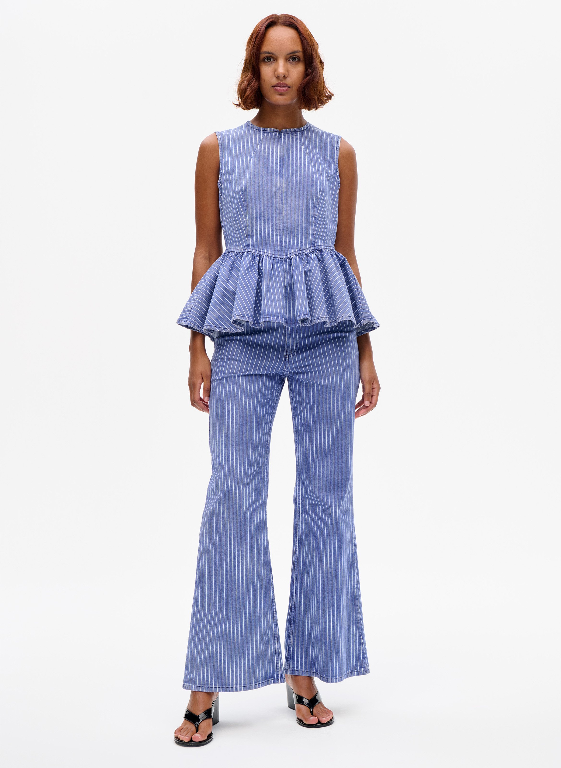 Organic cotton-blend flared jeans BAUM UND PFERDGARTEN Blue