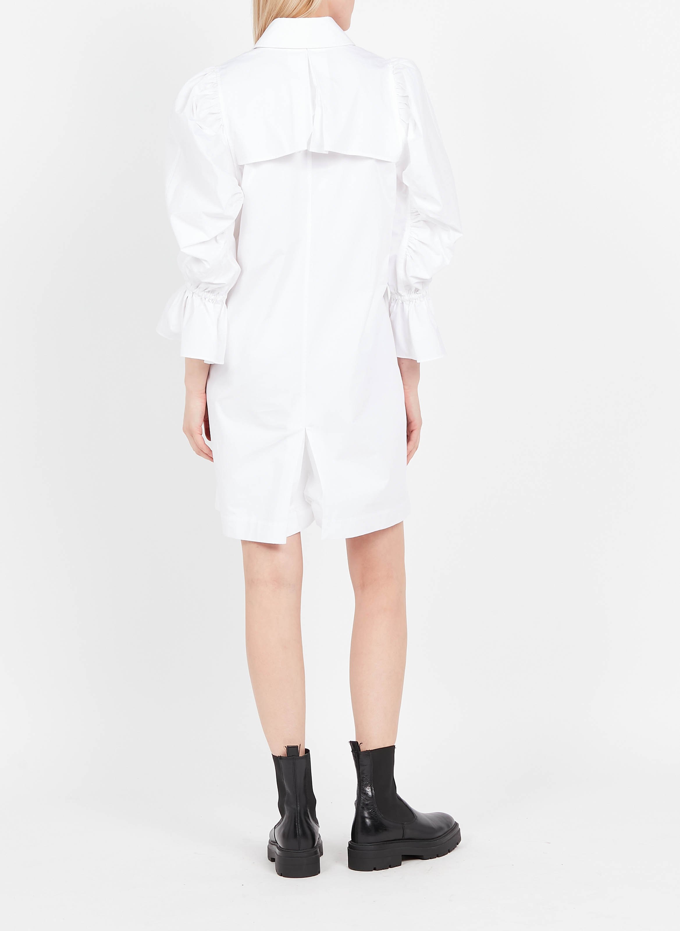 Midi dress with classic collar KARL LAGERFELD White