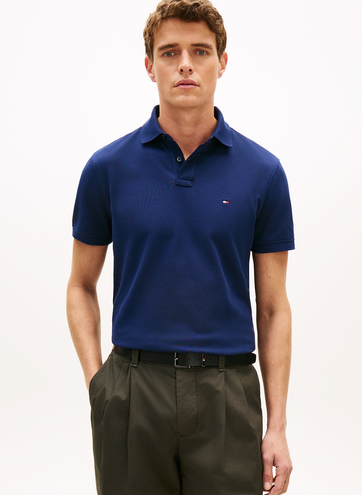 Regular-fit organic cotton-blend polo shirt TOMMY HILFIGER