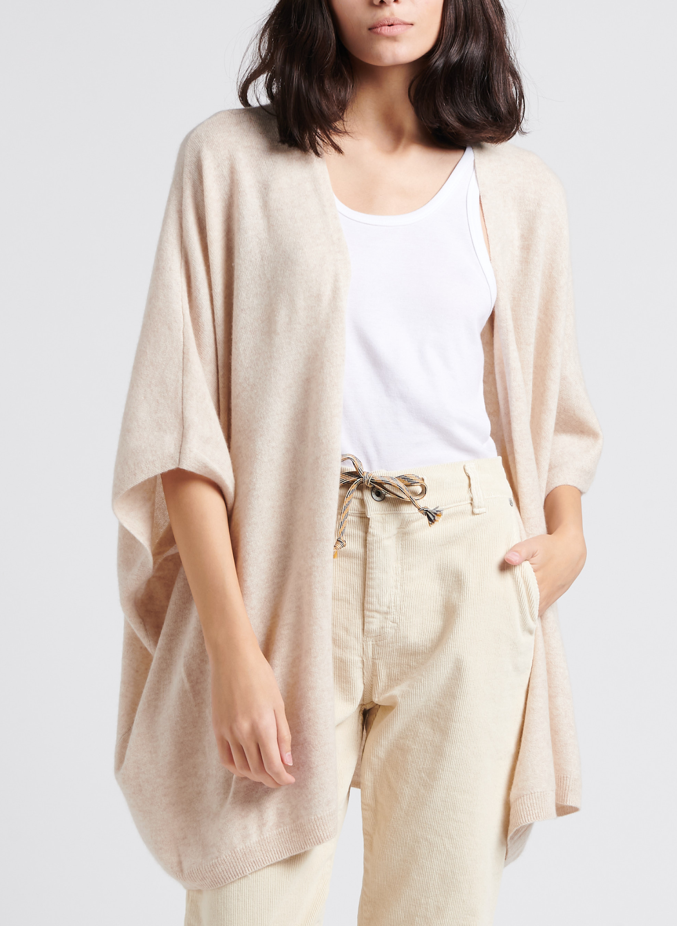 Cashmere poncho SUD EXPRESS Beige
