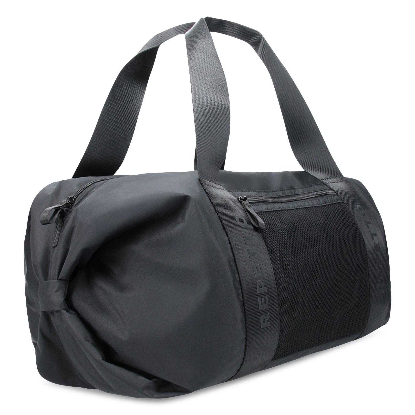 Solid zip-up duffel bag with logo REPETTO Black