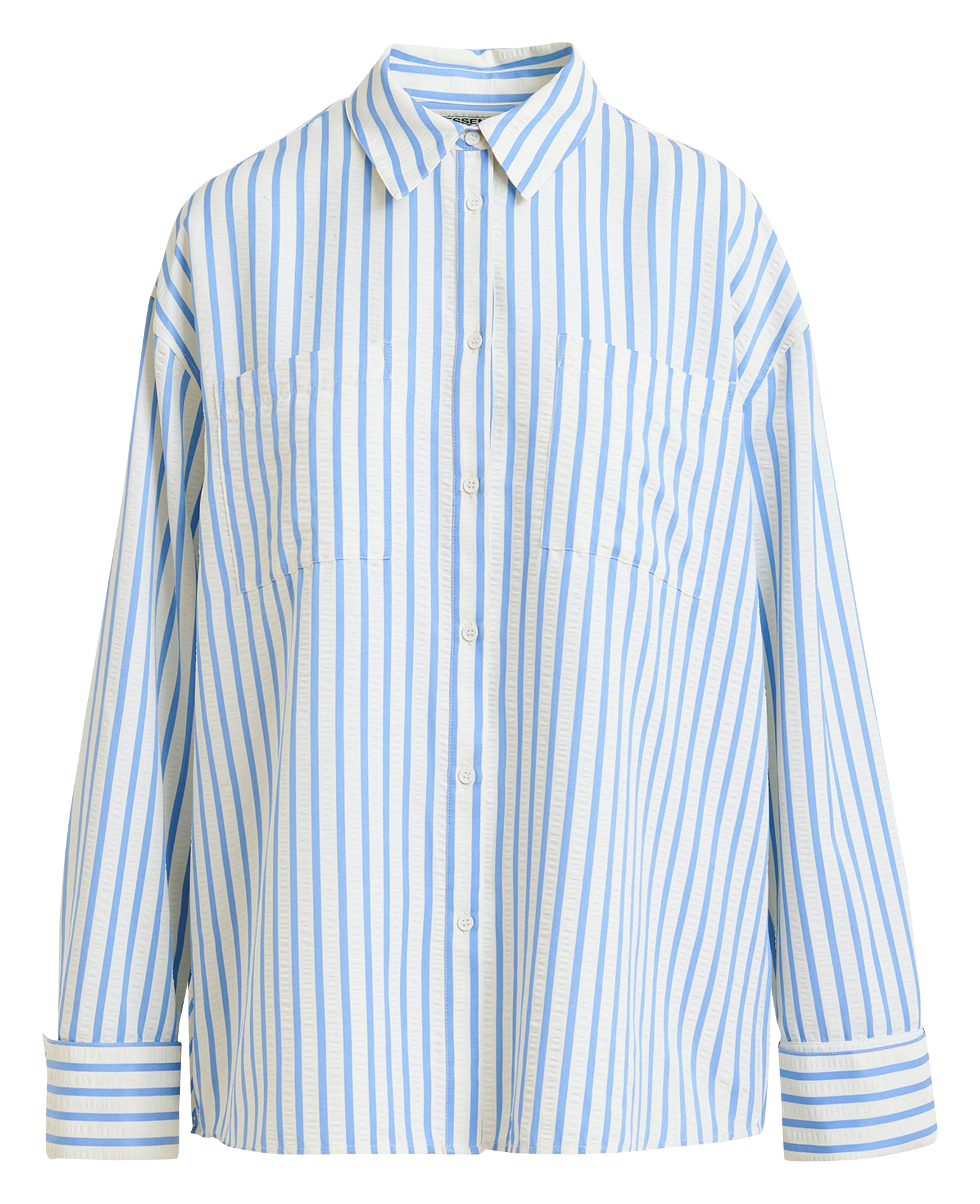 Gestreiftes Oversize-Hemd  ESSENTIEL ANTWERP Weiss