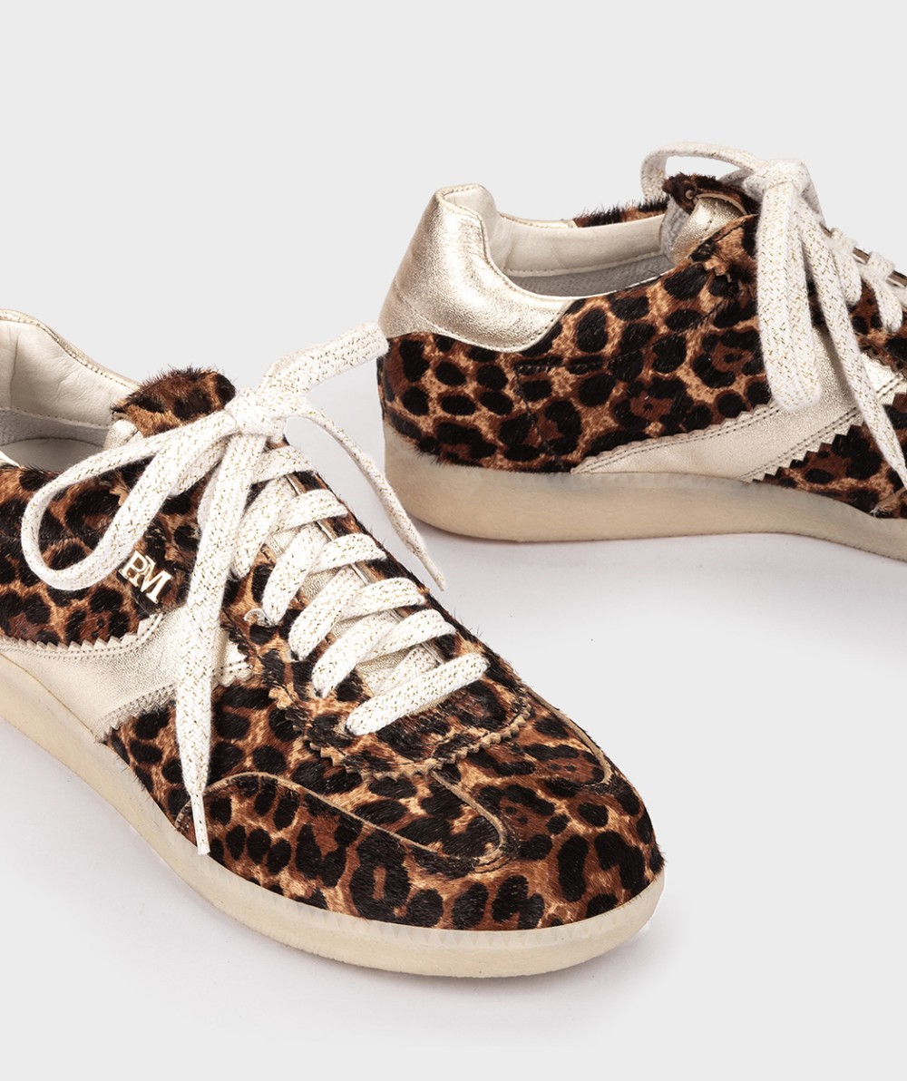 Sport sneakers in leopard print fabric PEDRO MIRALLES Brown