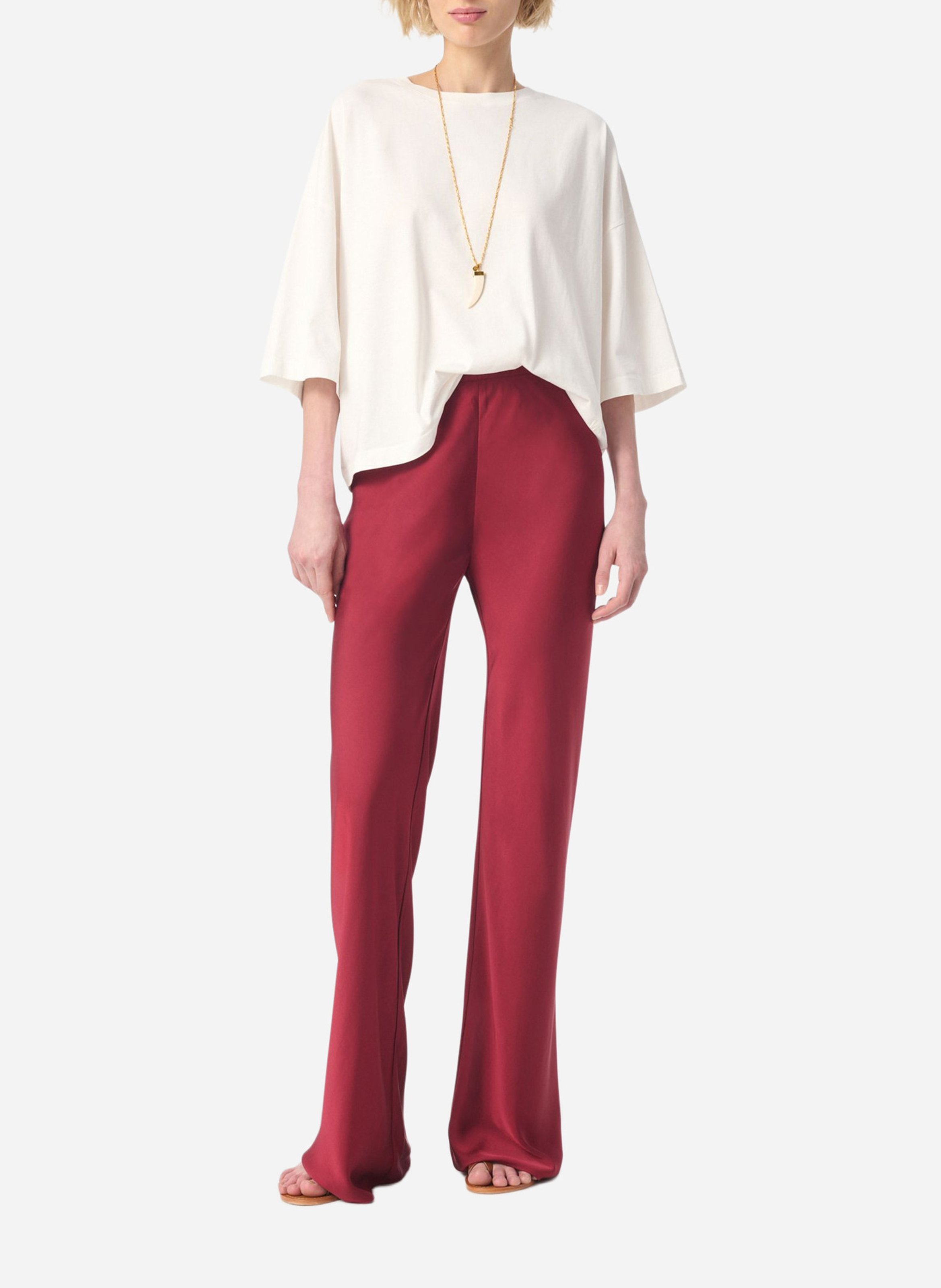 Loose-fit pants Red