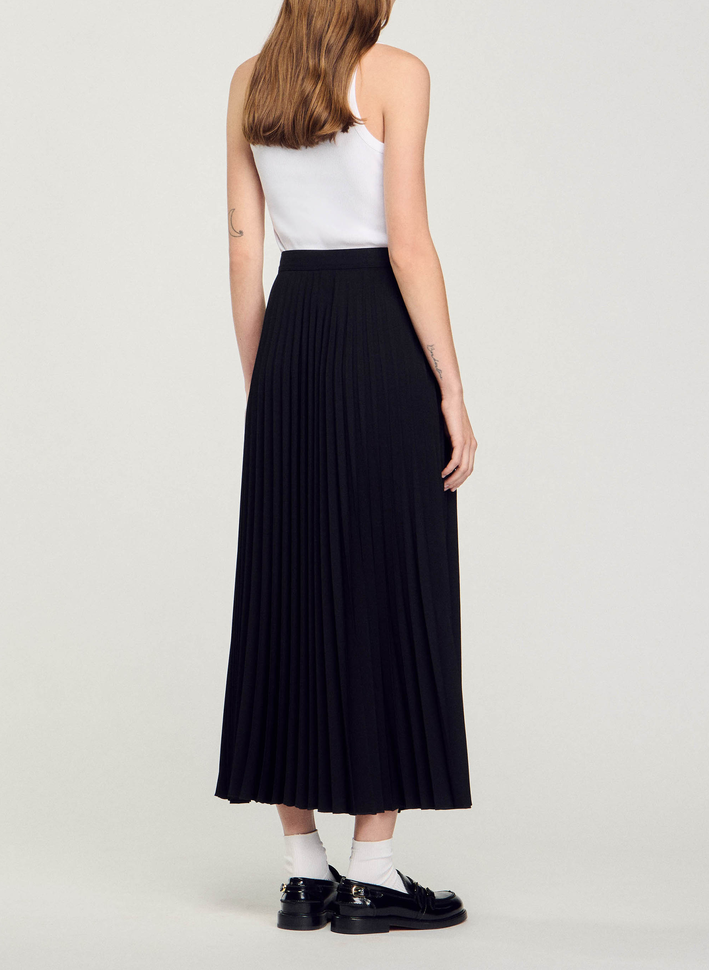 Plissier Wickelrock SANDRO Schwarz