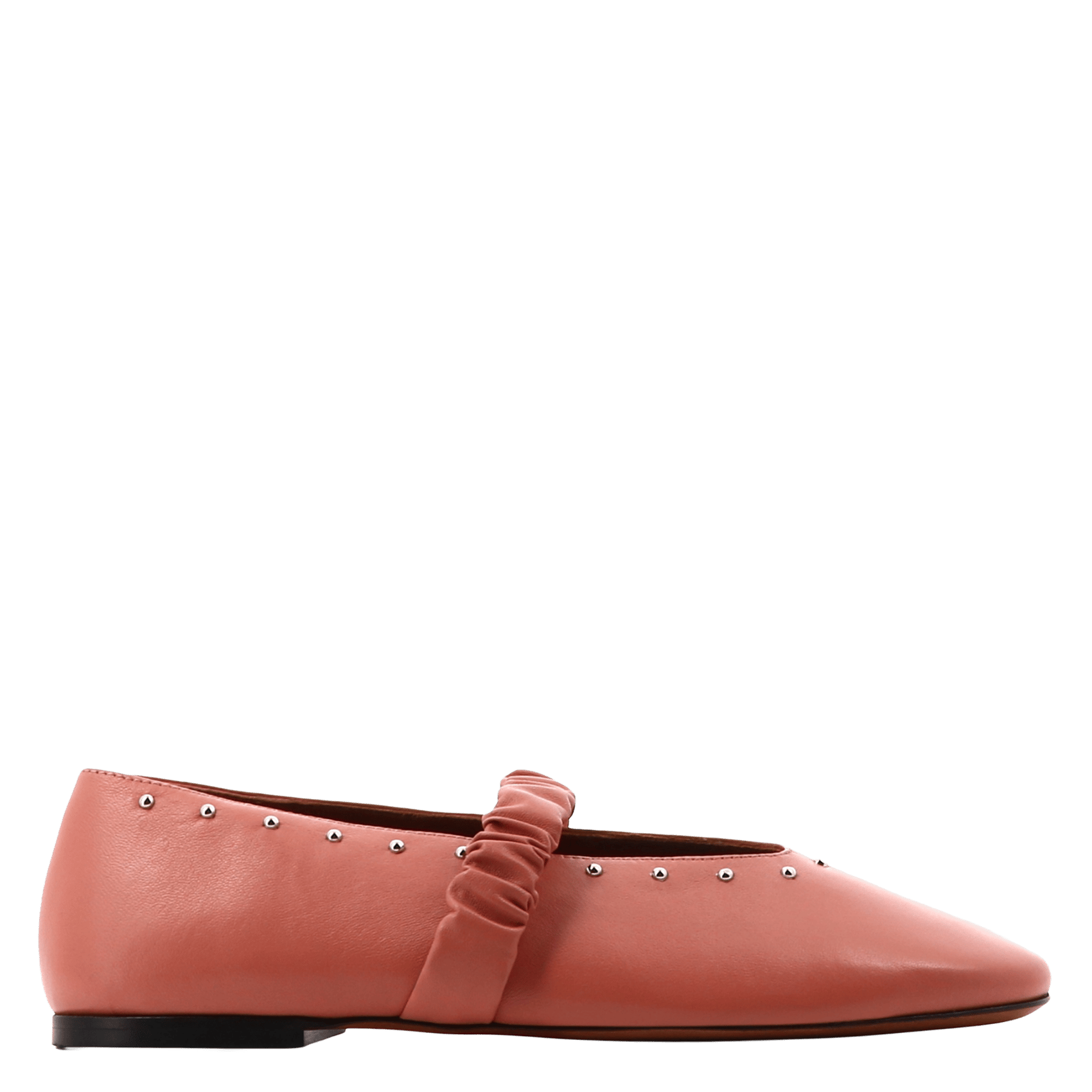 Ballet flats with leather studs SOCQUE PARIS Pink