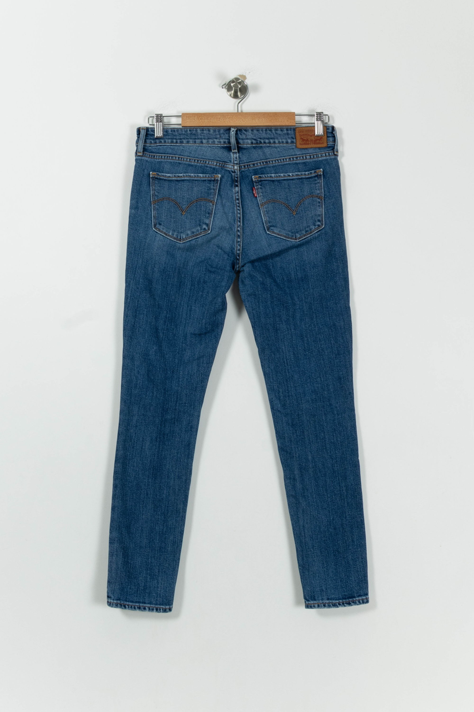Cropped slim jeans with studs LEVI'S - Seconde main Blue