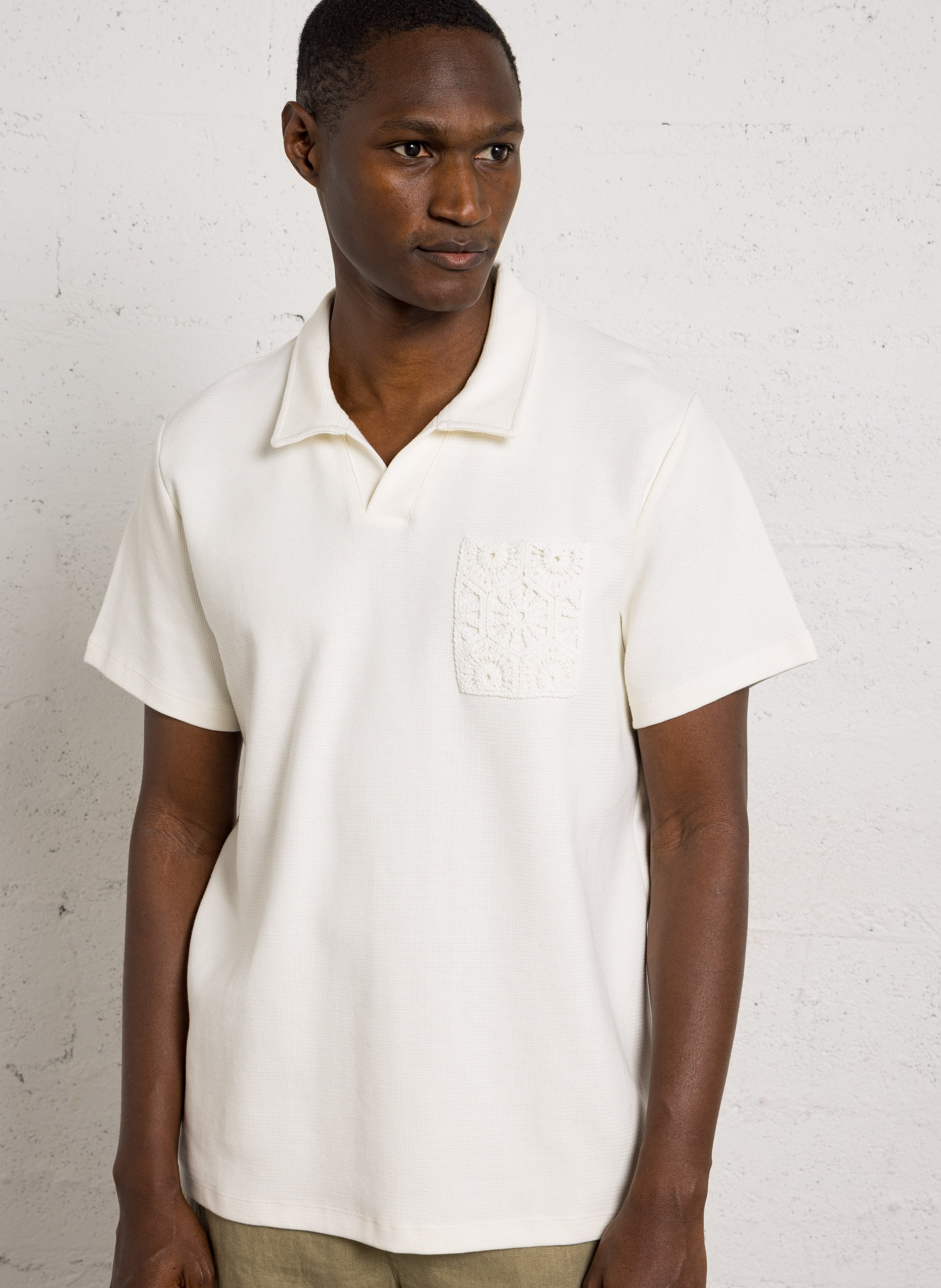 Polo droit en maille CASUAL FRIDAY Blanc