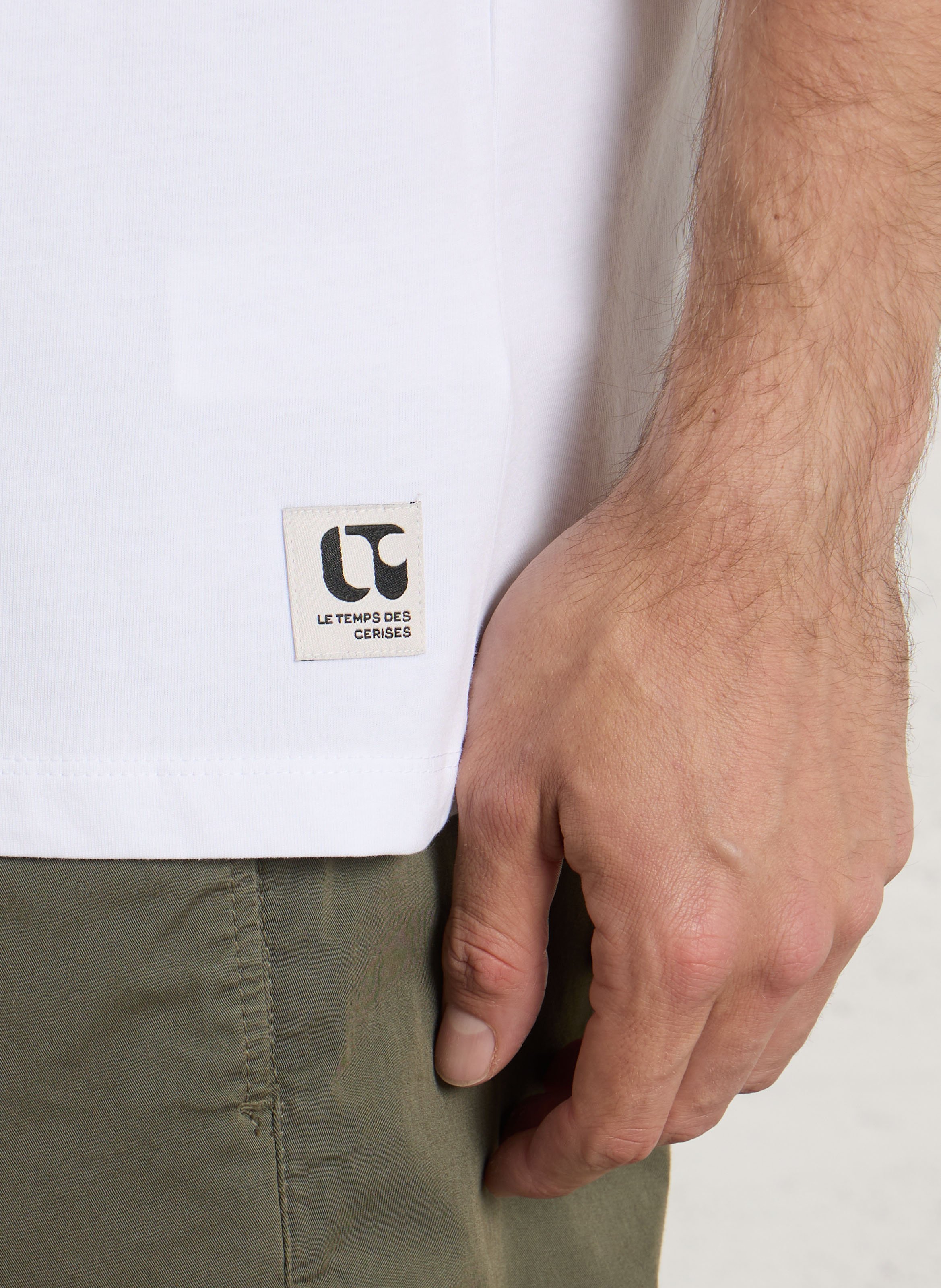 Tee-shirt col rond en coton LE TEMPS DES CERISES Blanc