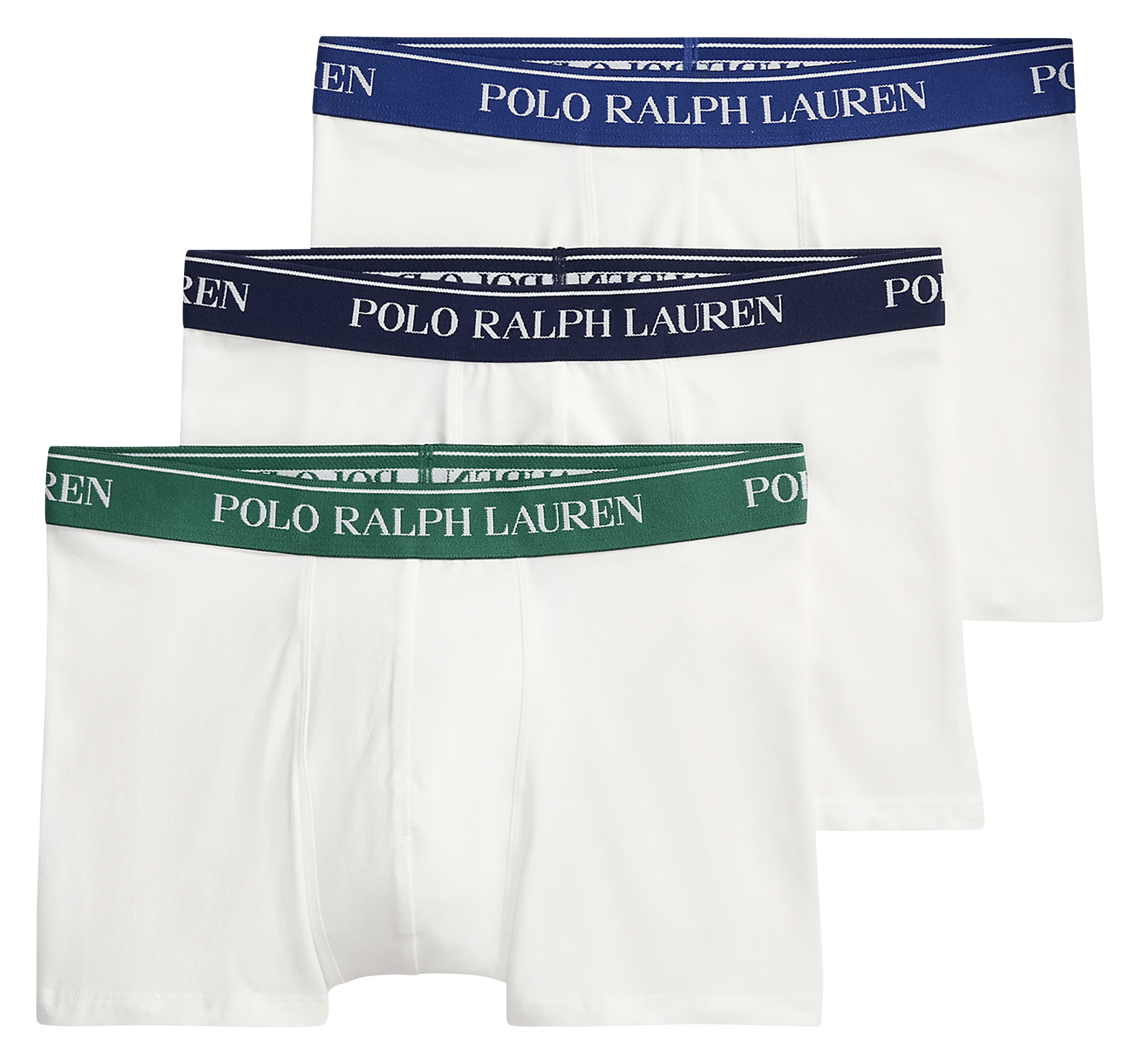 Pack of three cotton-blend boxers  3pk wht-vrngrn-np nvy-bluyt wb