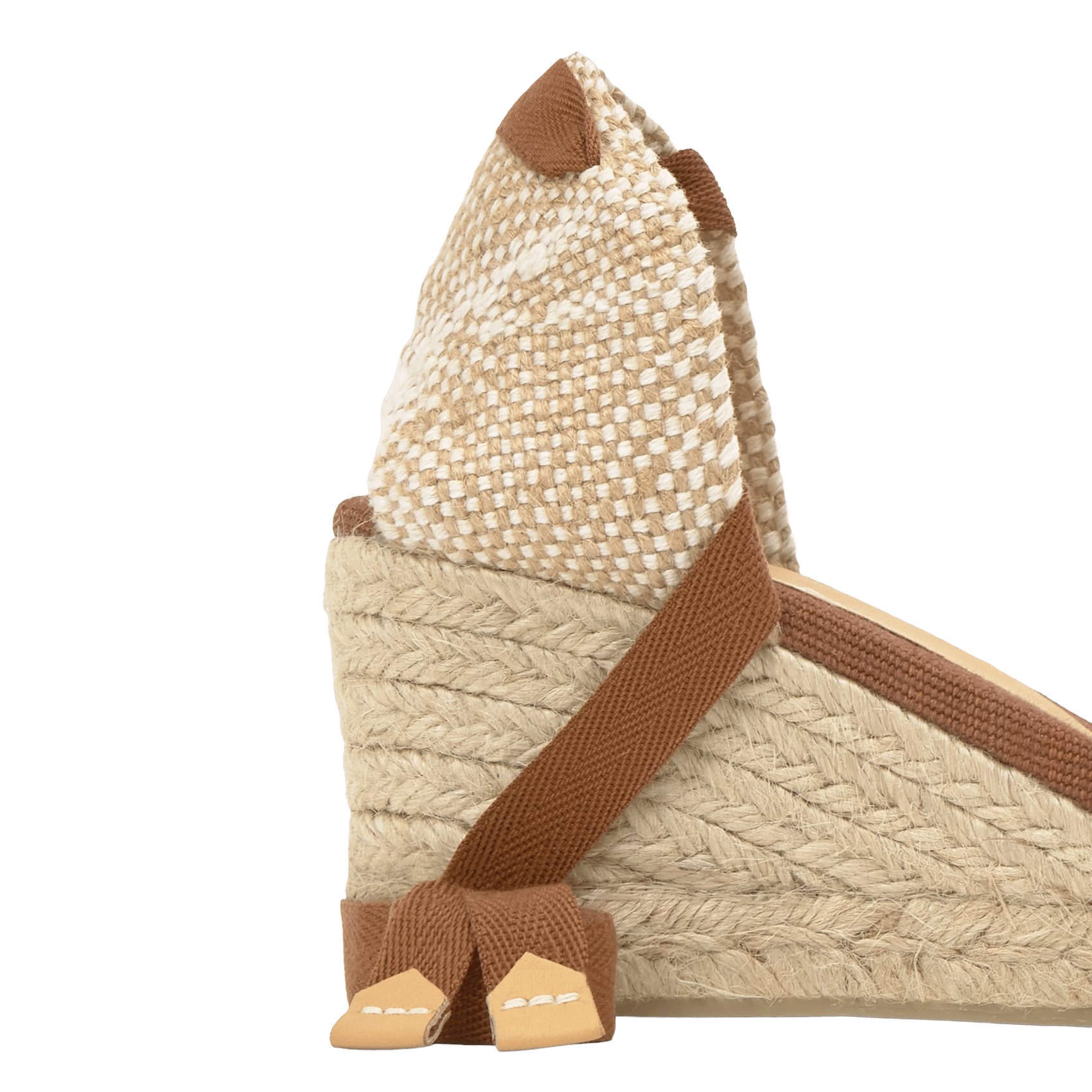 Espadrilles compensées en coton CASTANER Marron