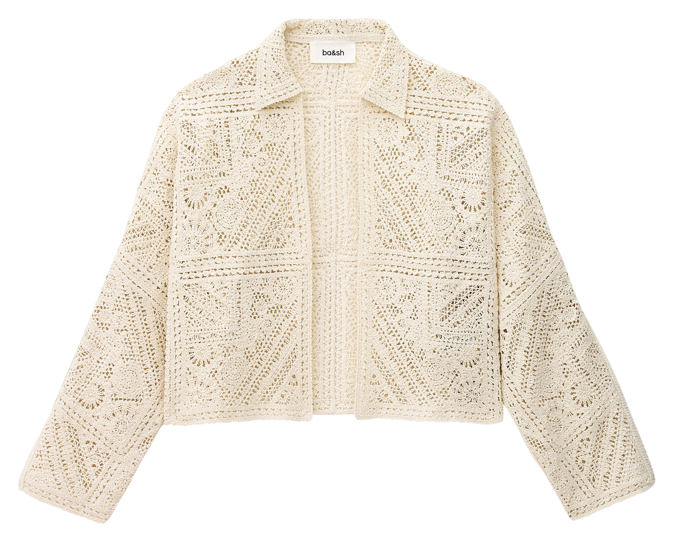 Korte gehaakte jas BA&SH Beige