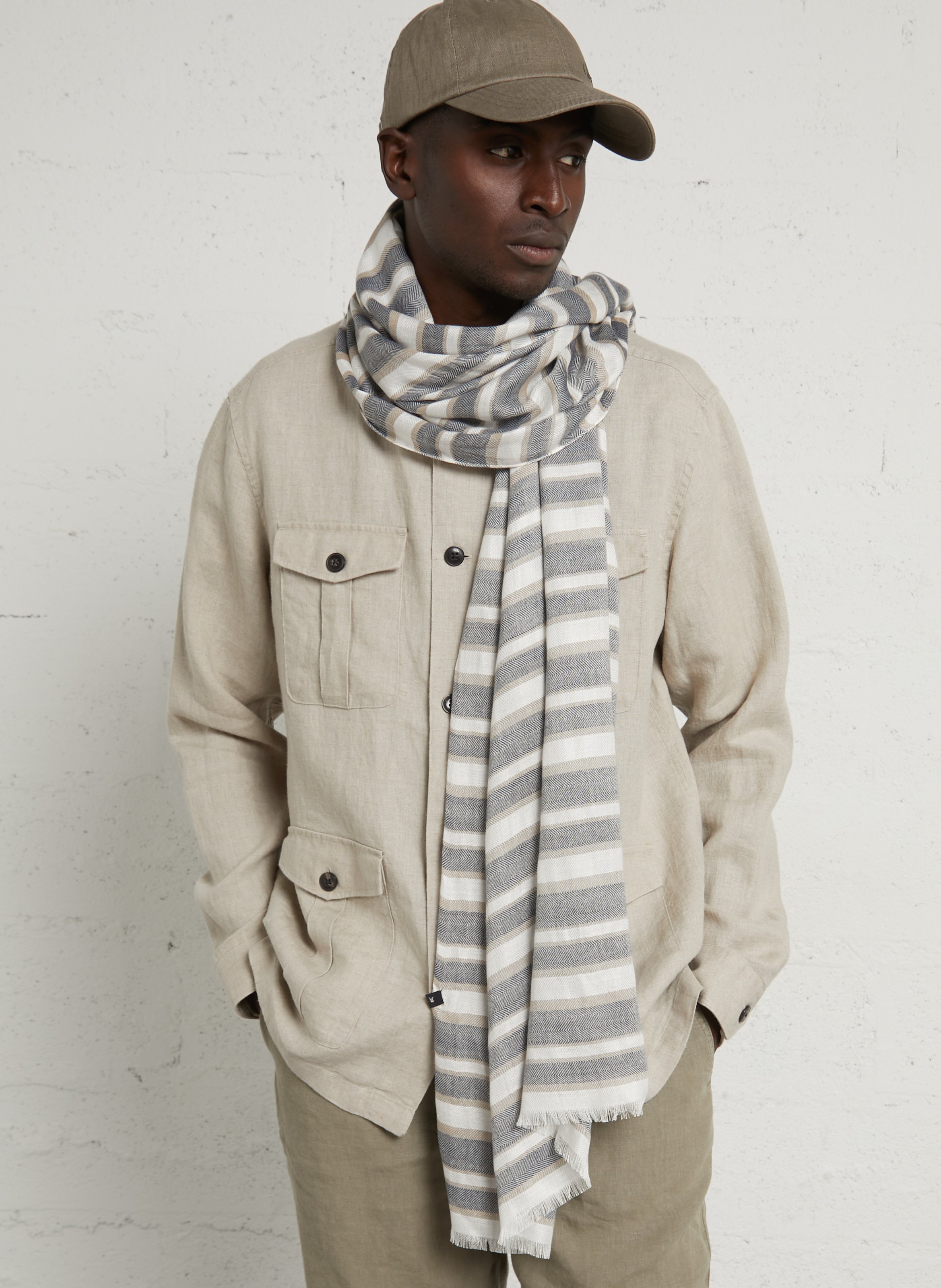 Gestreepte sjaal CHEVIGNON Blauw