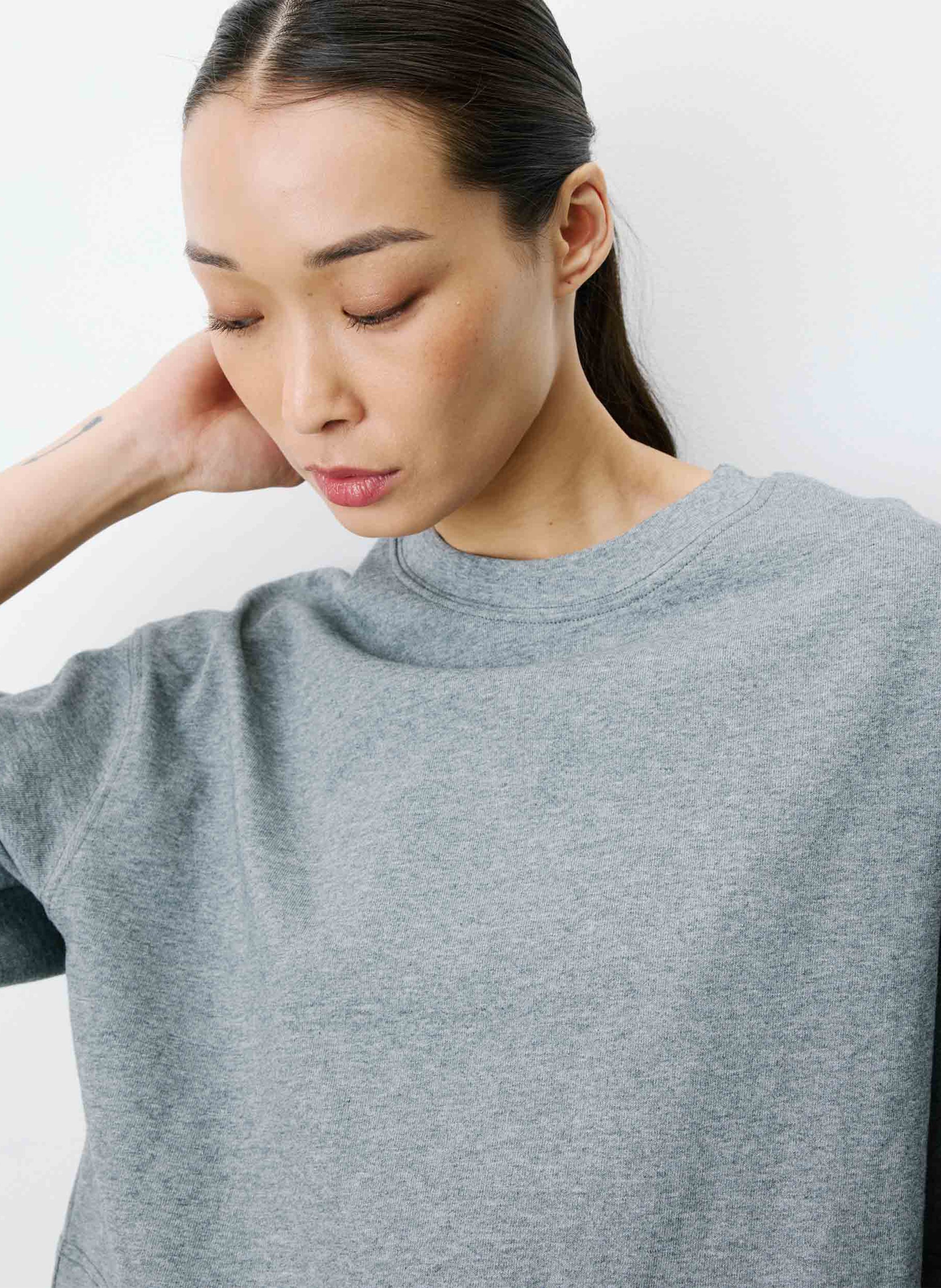 Tee-shirt col rond en coton GRACE ET MILA Argent