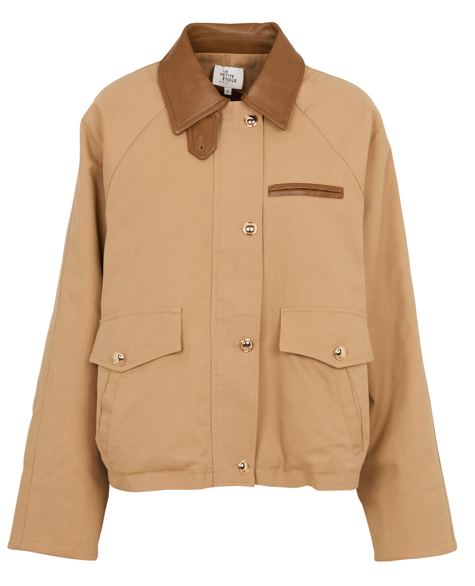 Weite Jacke aus Baumwoll-Mix LA PETITE ETOILE Braun