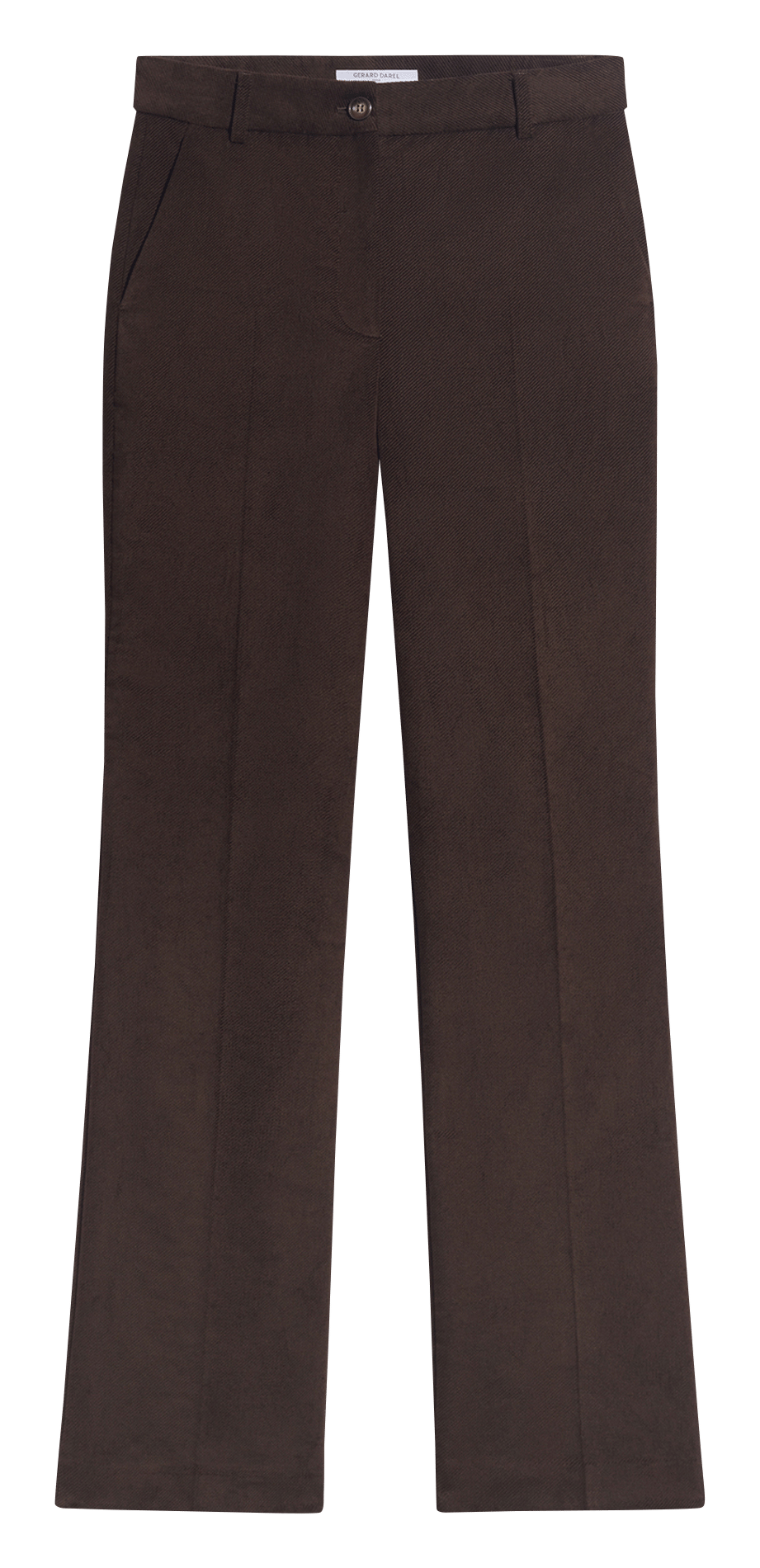 Flared velvet twill pants GERARD DAREL Brown